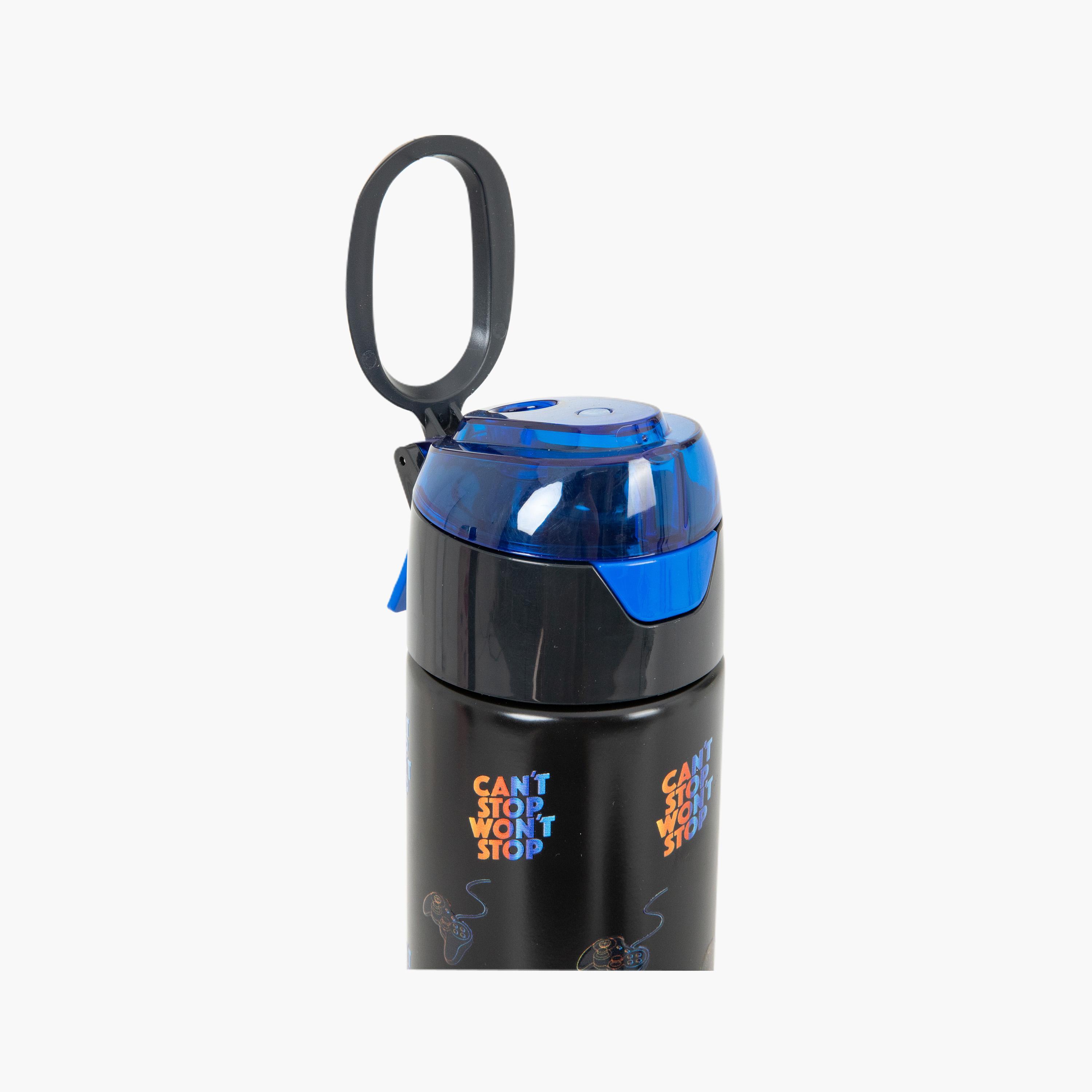 Eazy Kids Insulated Stainless Steel Water Bottle with Spray- 640 ml - Black-school-waterbottles-image-13