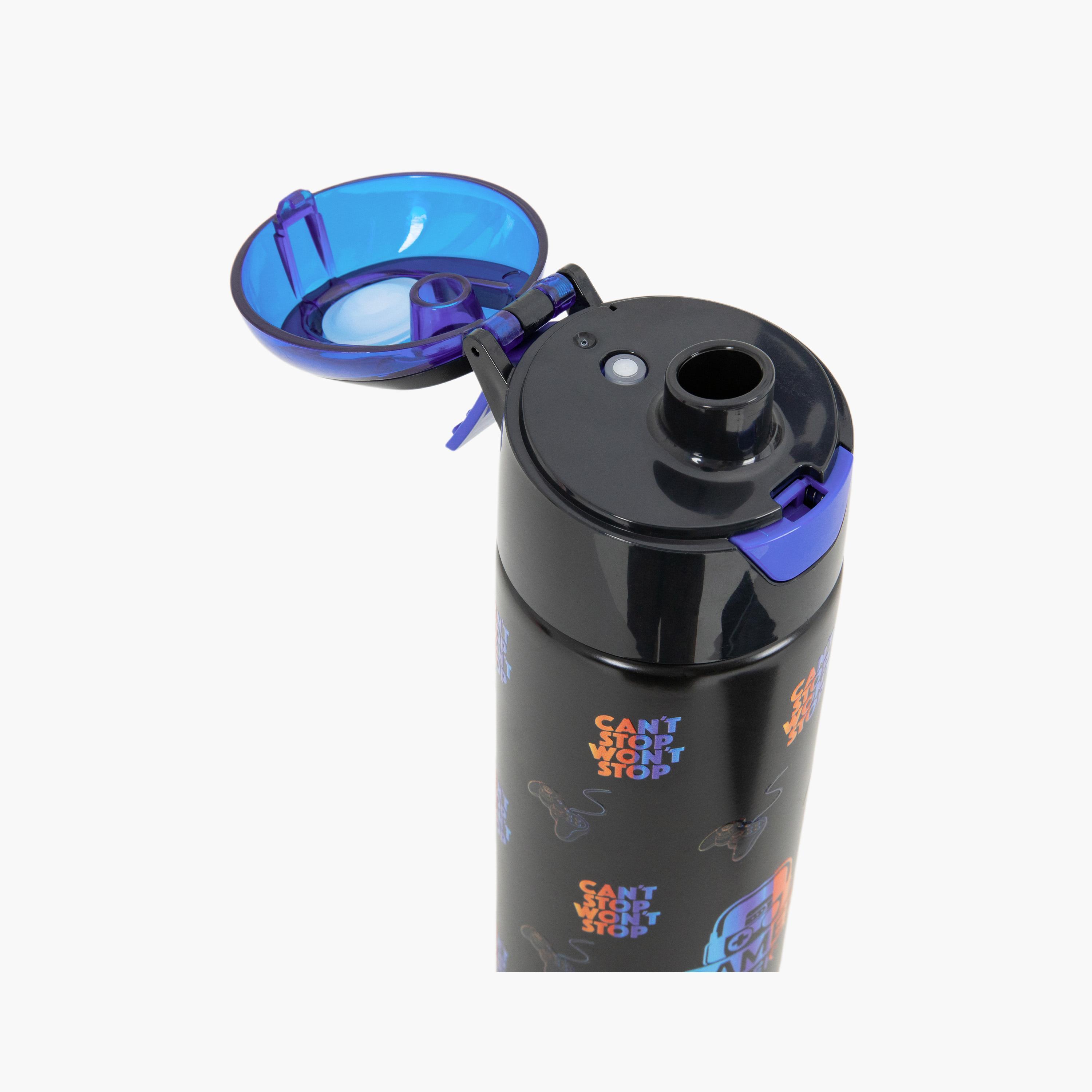 Eazy Kids Insulated Stainless Steel Water Bottle with Spray- 640 ml - Black-school-waterbottles-image-14