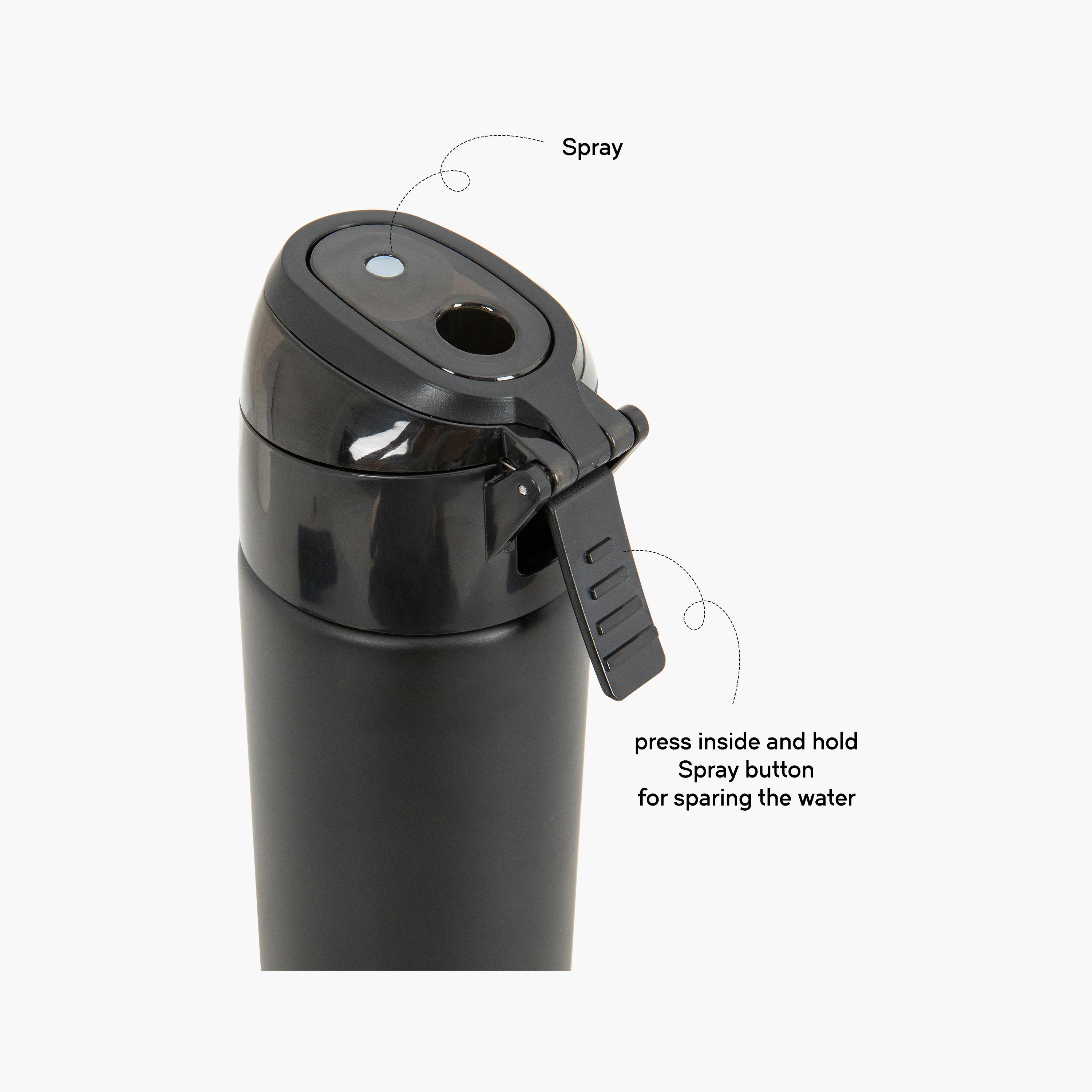 Eazy Kids Insulated Stainless Steel Water Bottle with Spray- 640 ml - Black-school-waterbottles-image-7