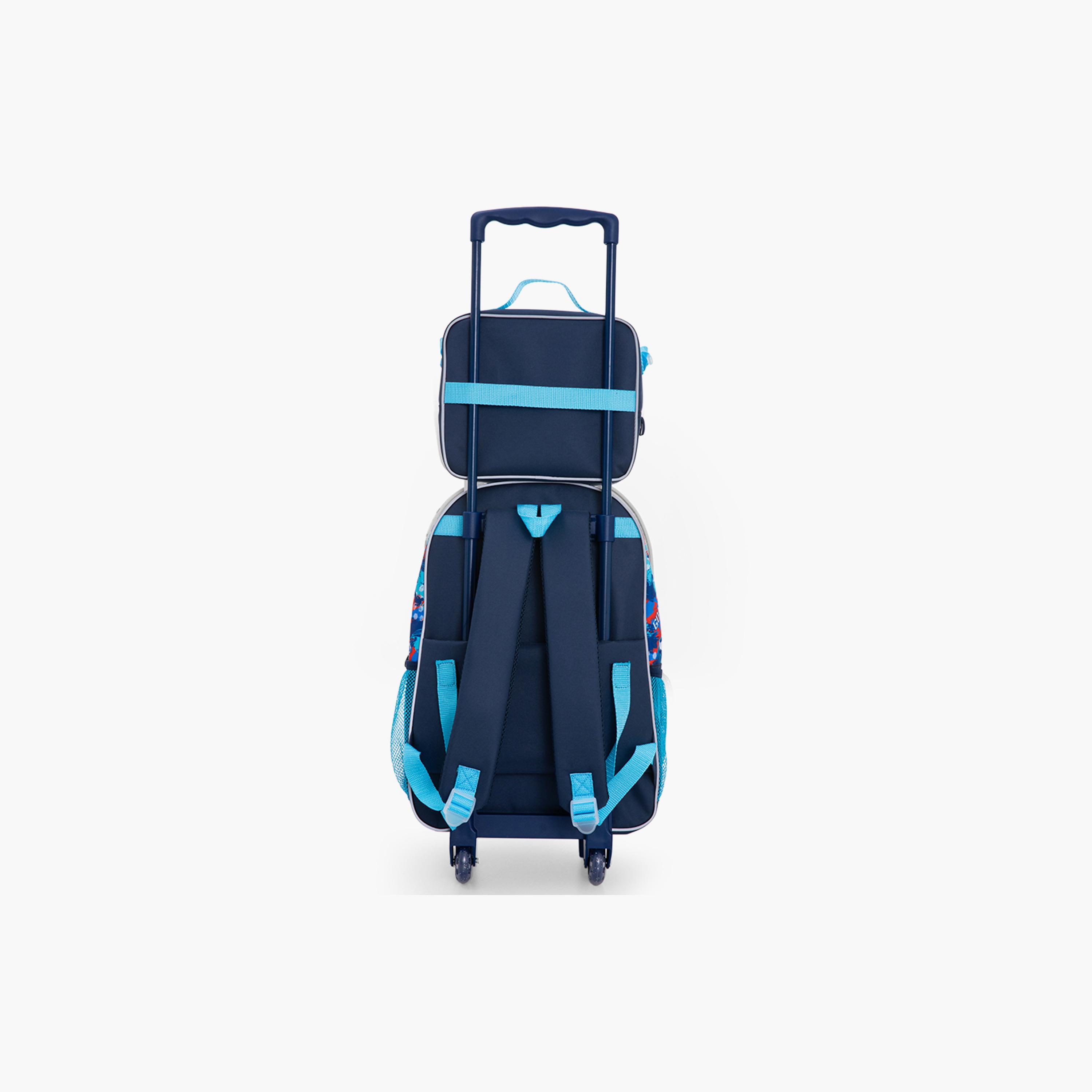 Eazy Kids 5-Piece School Combo Trolley Bag Set - Soccer Blue - 17 Inch-school-bagsandbackpacks-backpacks-image-16