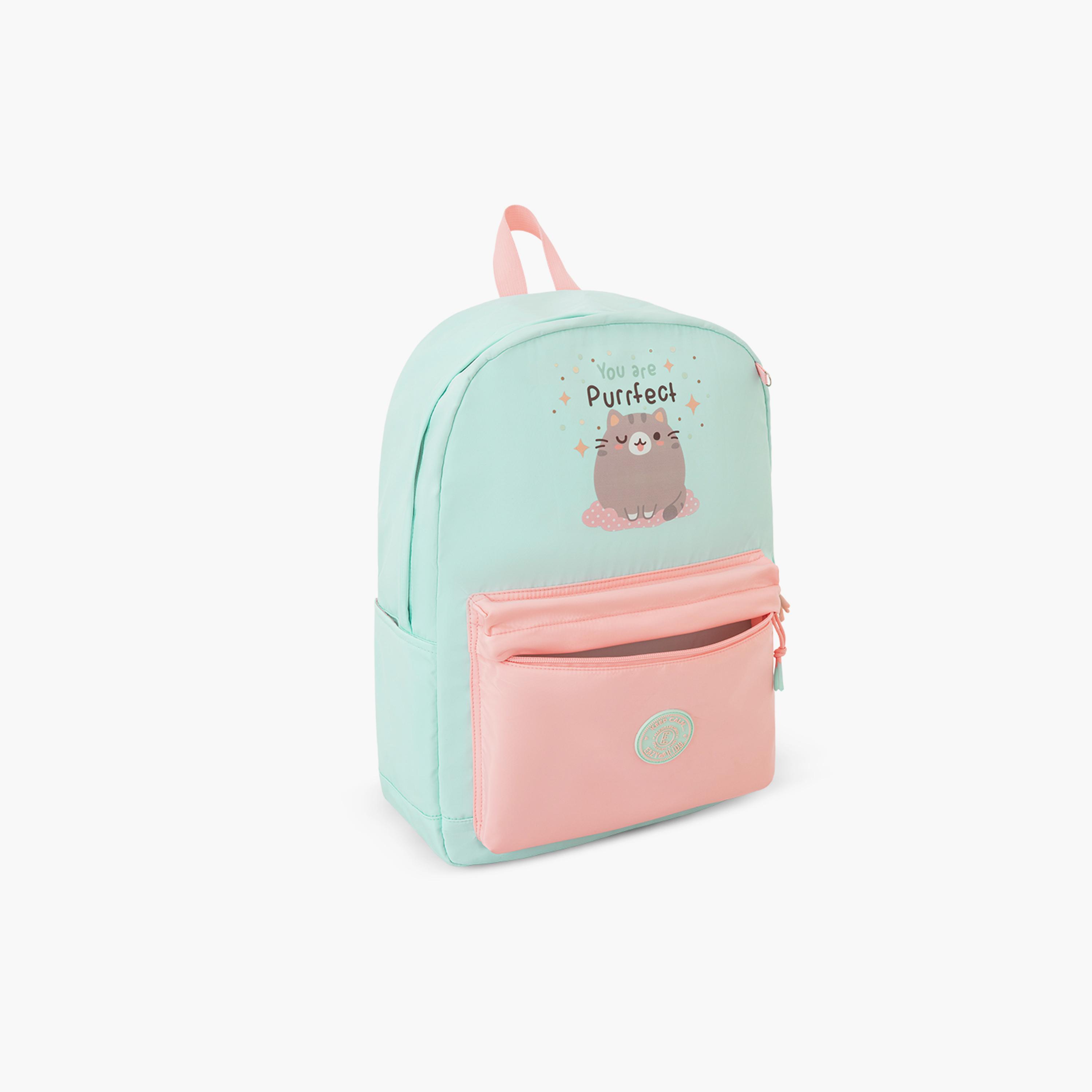 Eazy Kids Trolley Compatible School Bag with Laptop Compartment - Purrfect Dreams - 16.5 Inch-school-bagsandbackpacks-backpacks-image-8