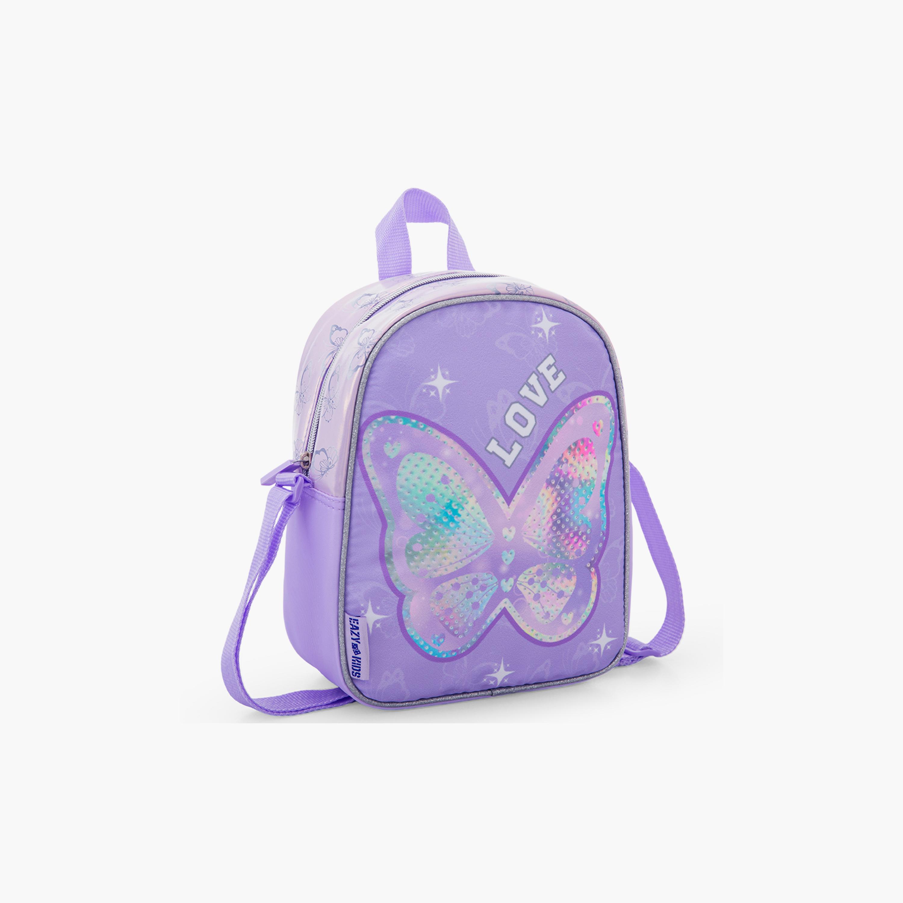 Eazy Kids 3-Piece Trolley School Bag Set with Laptop Compartment - Girl Power Purple - 16-Inch-school-bagsandbackpacks-backpacks-image-4