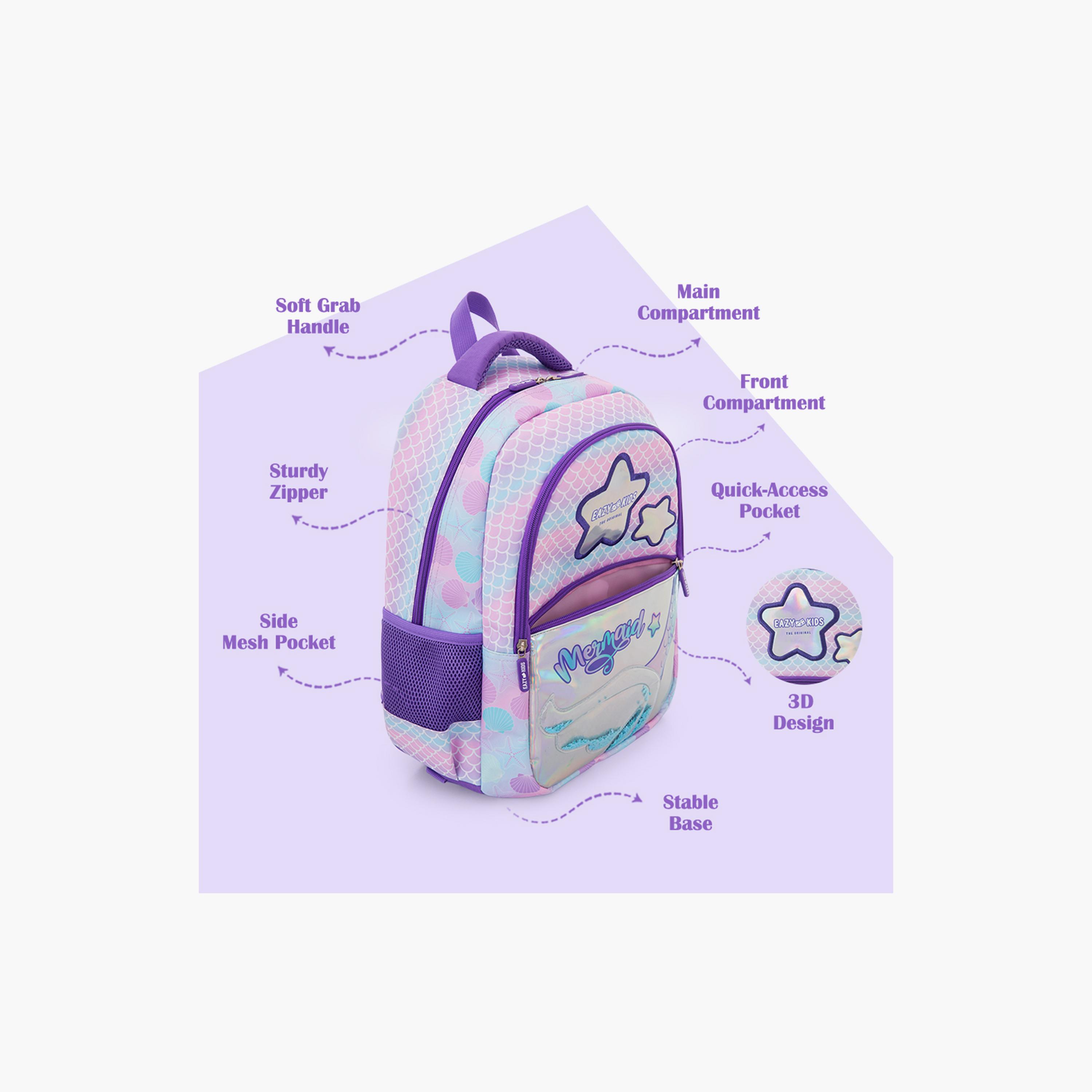 Eazy Kids 3-Piece Trolley Compatible School Bag Set with Laptop Compartment - Purple - 16-Inch-school-bagsandbackpacks-backpacks-image-8