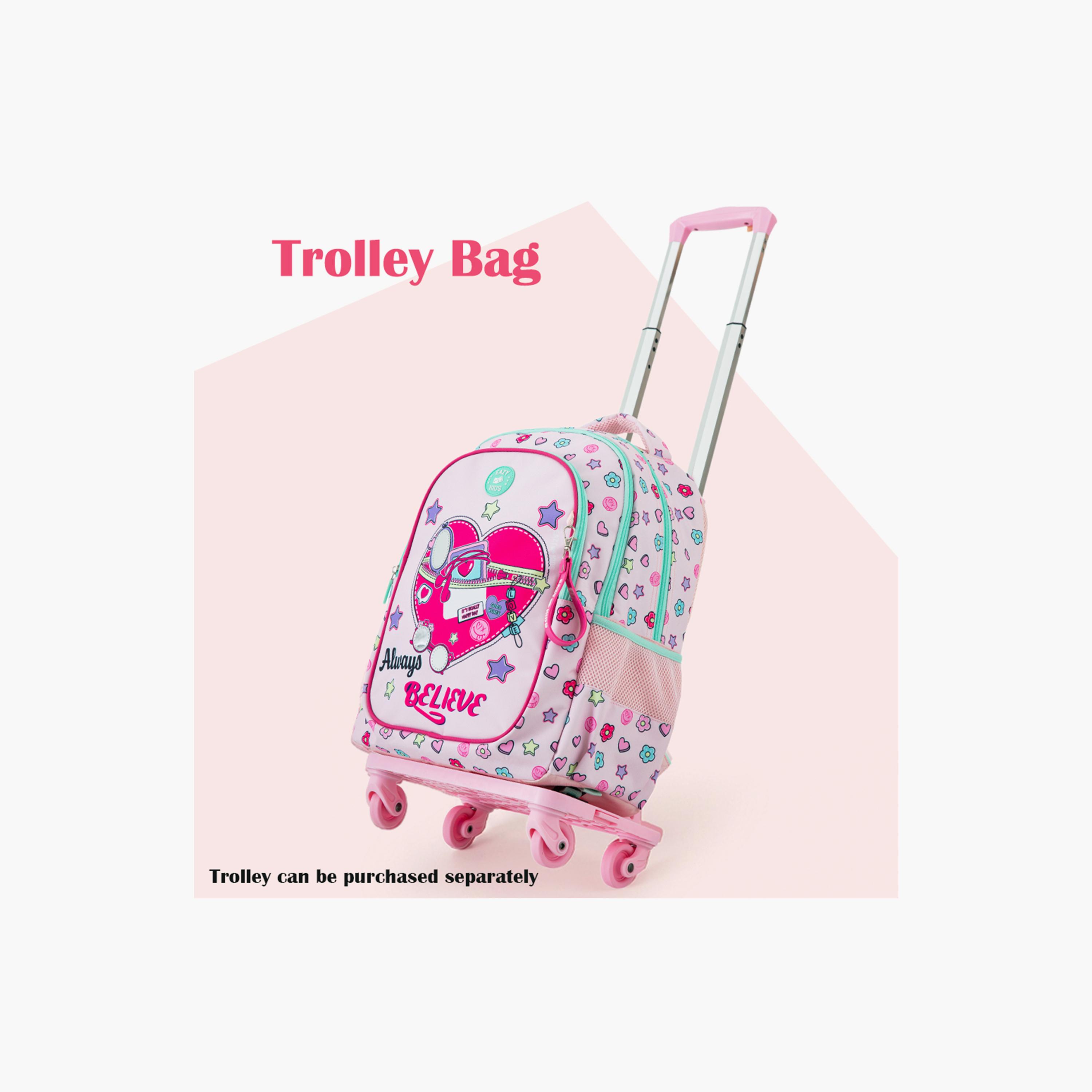 Eazy Kids 3-Piece School Bag Set with Laptop Compartment - Always Believe - Pink - 17 Inch-school-bagsandbackpacks-backpacks-image-4