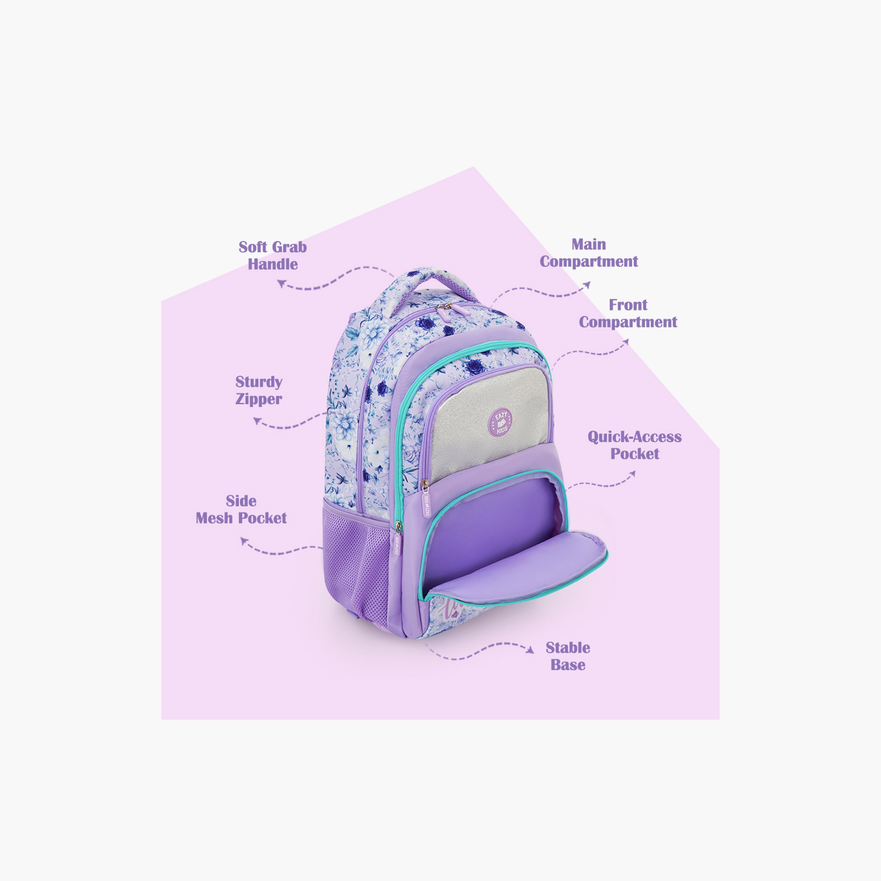 Eazy Kids 3-Piece School Bag Set with Laptop Compartment - Purple - 18 Inch-school-bagsandbackpacks-backpacks-image-10