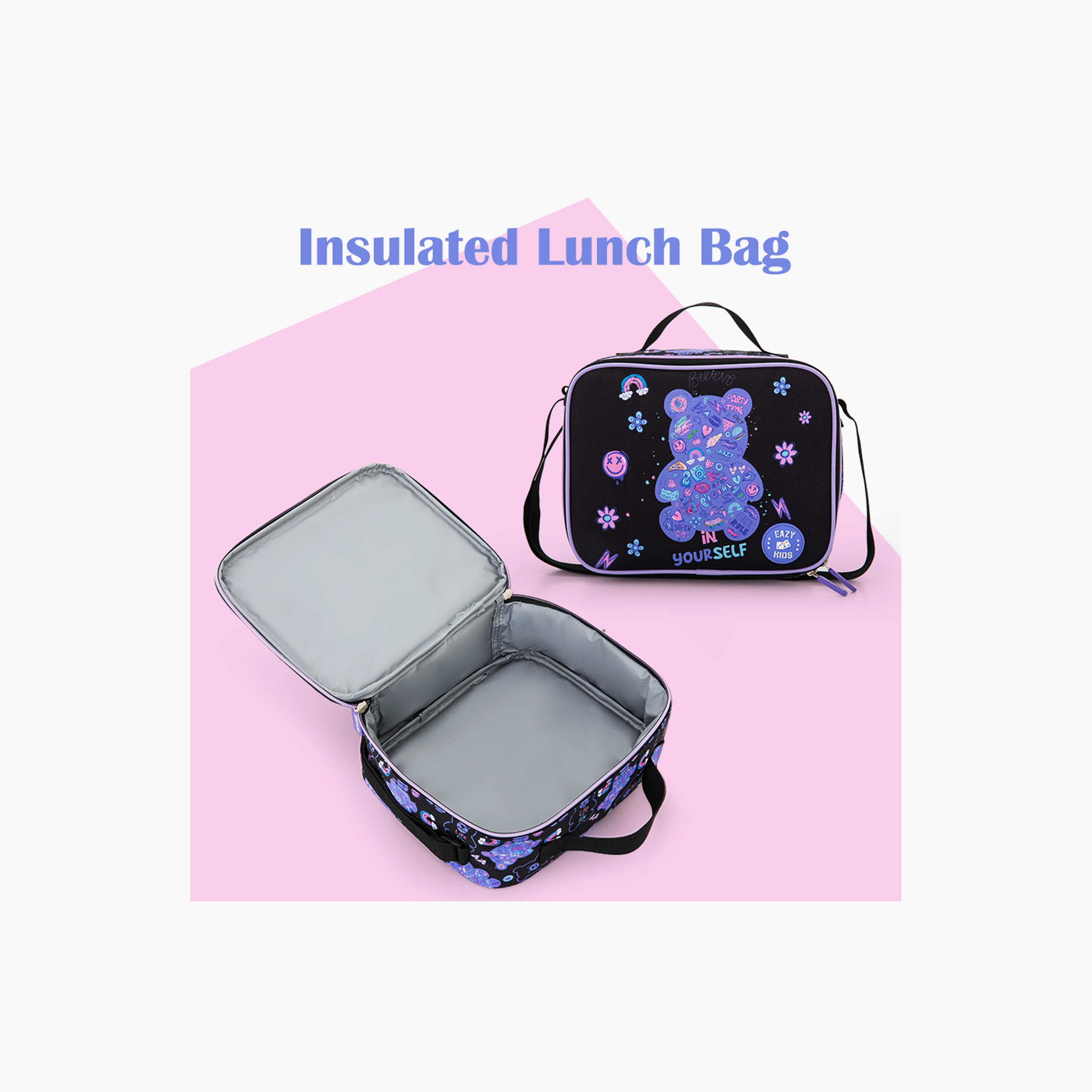 Eazy Kids 3-Piece Trolley School Bag Set with Laptop Compartment - Teddy Black - 18 Inch-school-bagsandbackpacks-backpacks-image-5