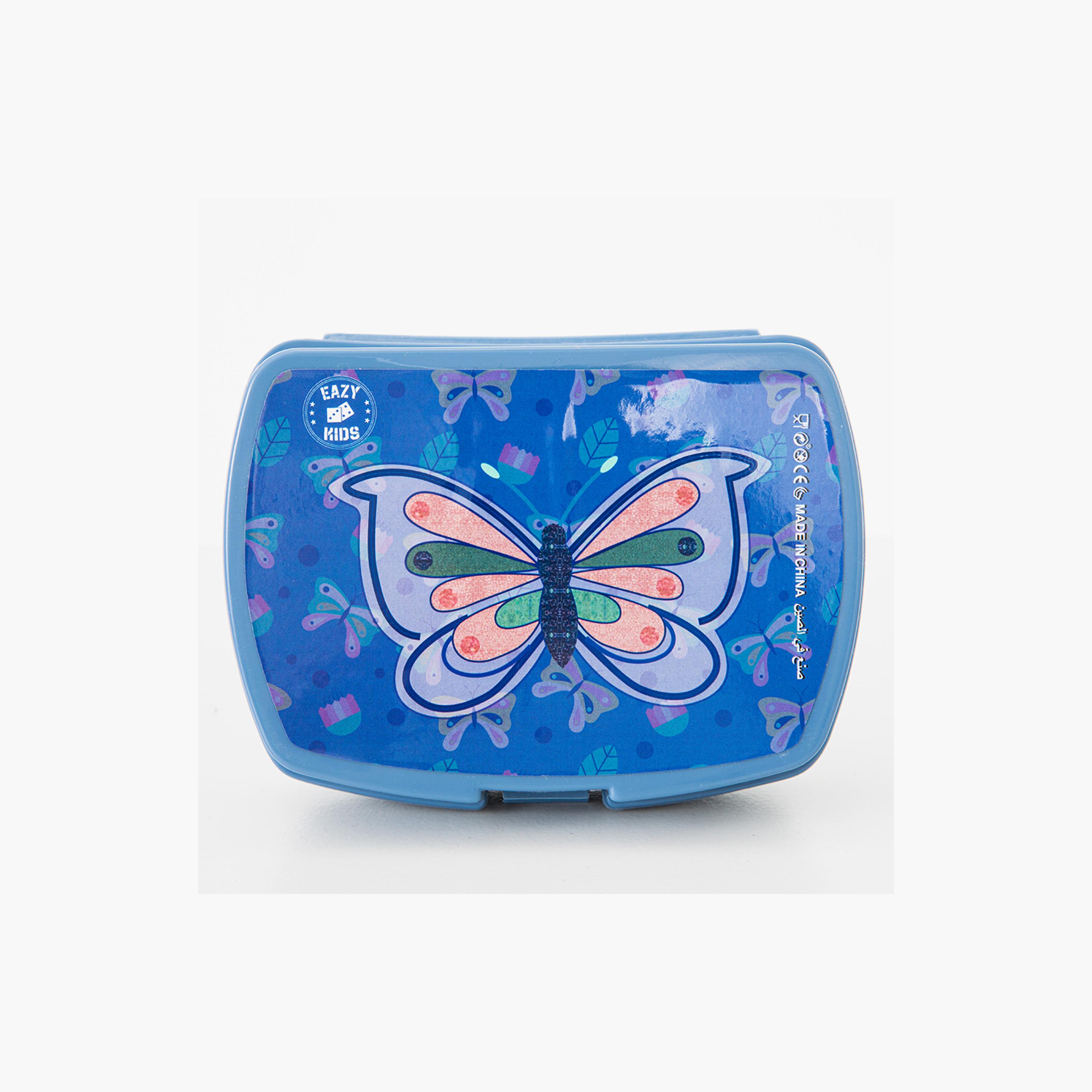 Eazy Kids 5-Piece Trolley School Bag Set with Wheels - Butterfly Blue - 17 Inch-school-bagsandbackpacks-backpacks-image-2