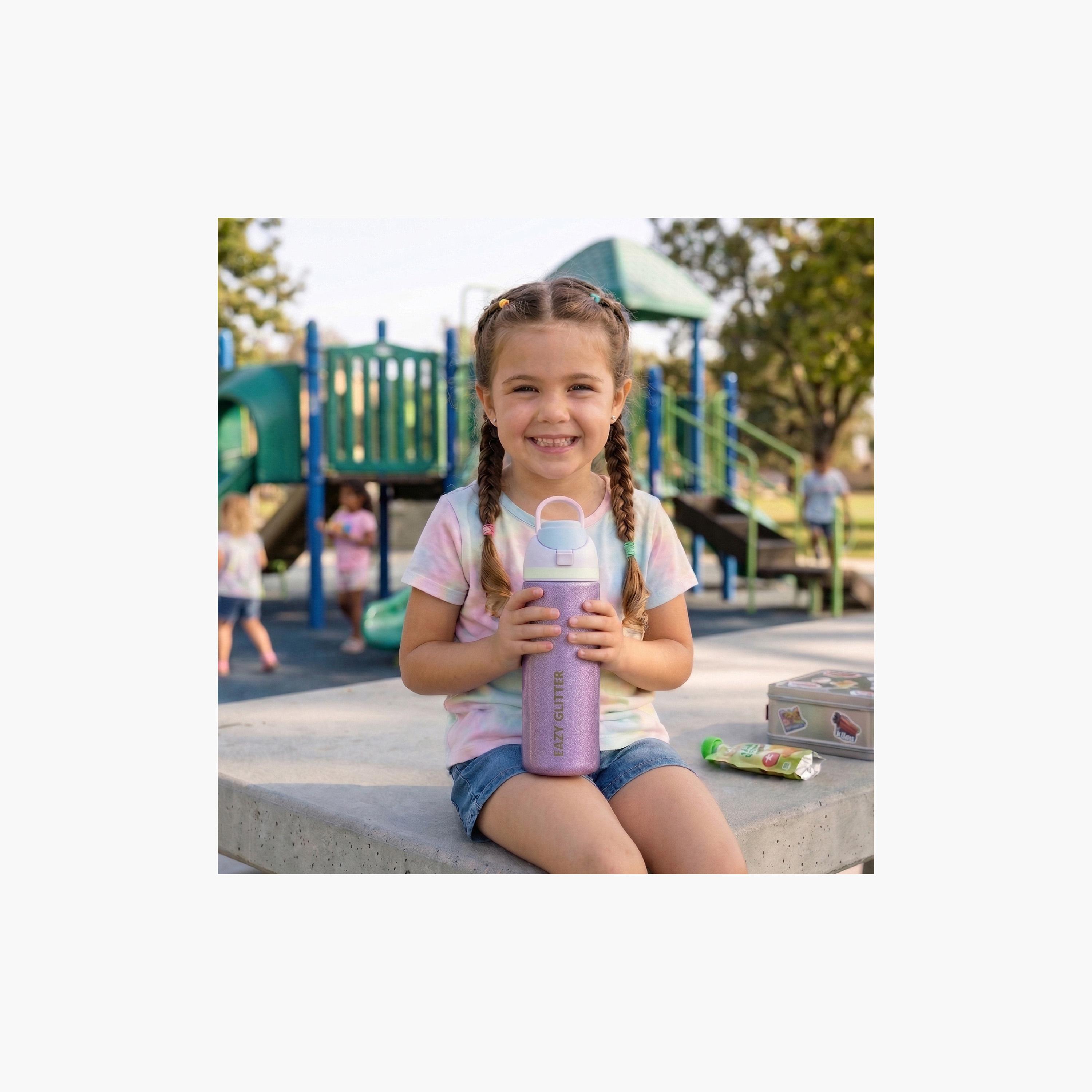 عبوة ماء ستانلس ستيل معزولة بجدار مزدوج وتصميم براق | 720 مل من إيزي كيدز-school-waterbottles-image-9