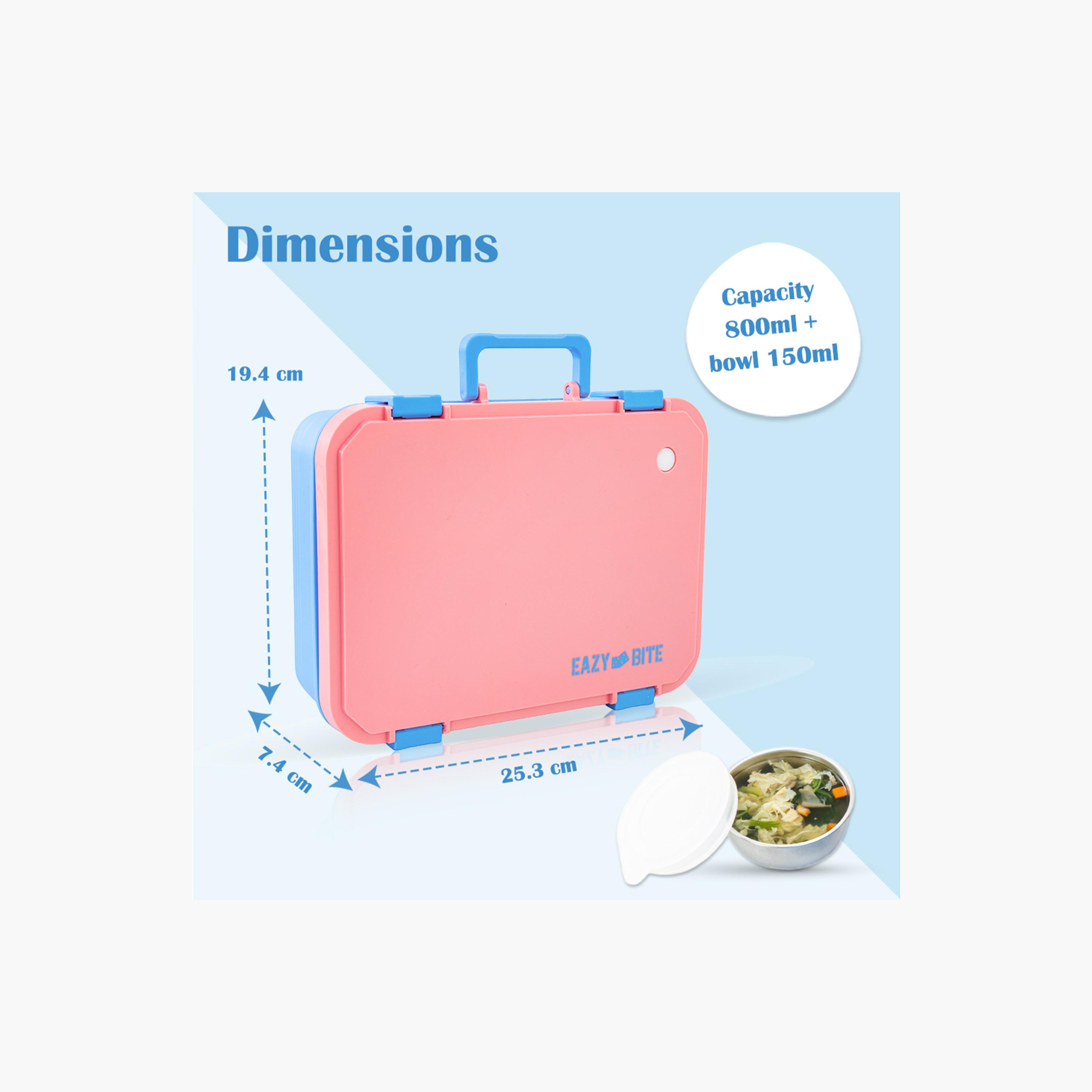 صندوق غداء ستانلس ستيل مع حاوية طعام بغطاء من إيزي كيدز-school-lunchessentials-lunchboxes-image-2
