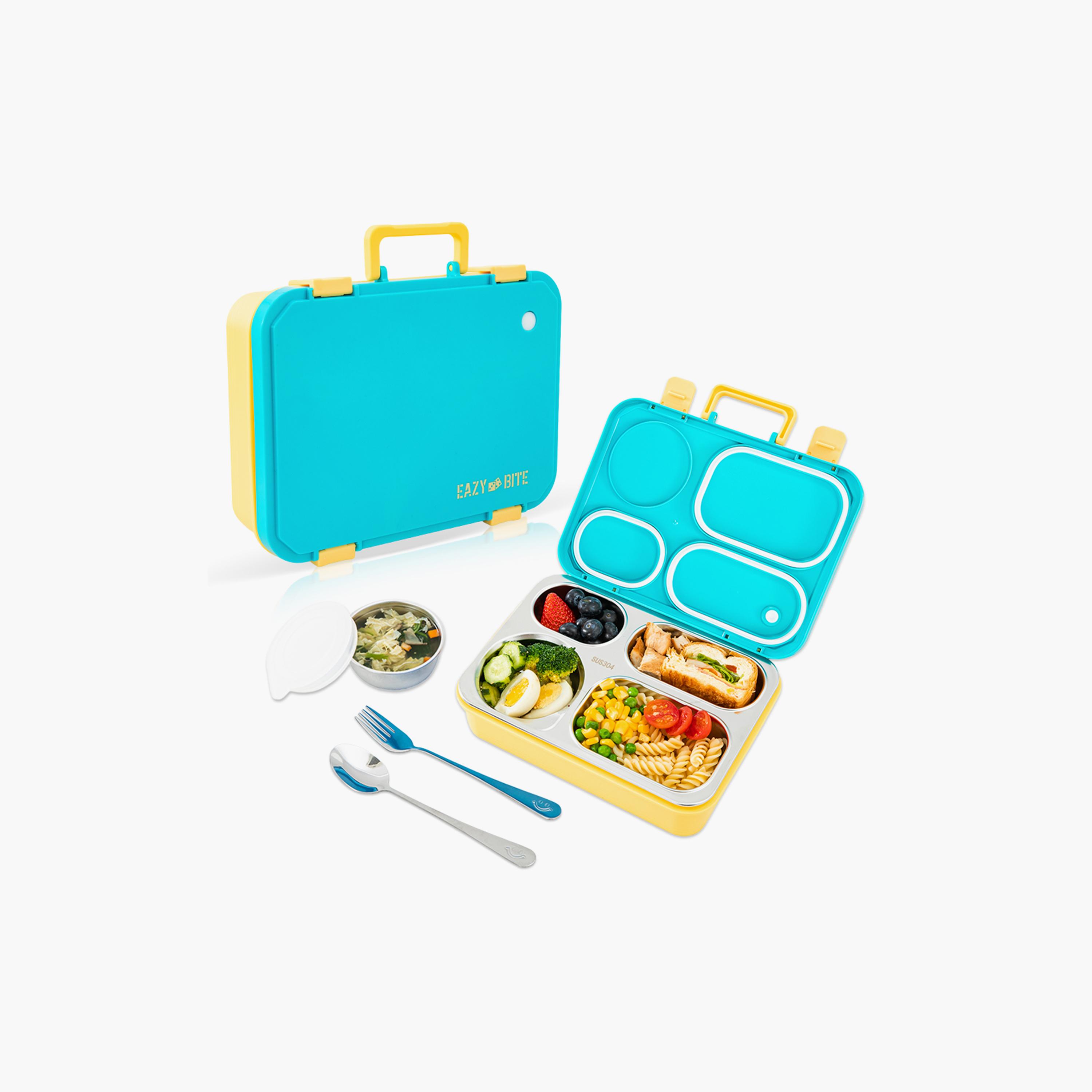 Eazy Kids Stainless Steel Lunch Box with Food Container with Lid-school-lunchessentials-lunchboxes-image-1