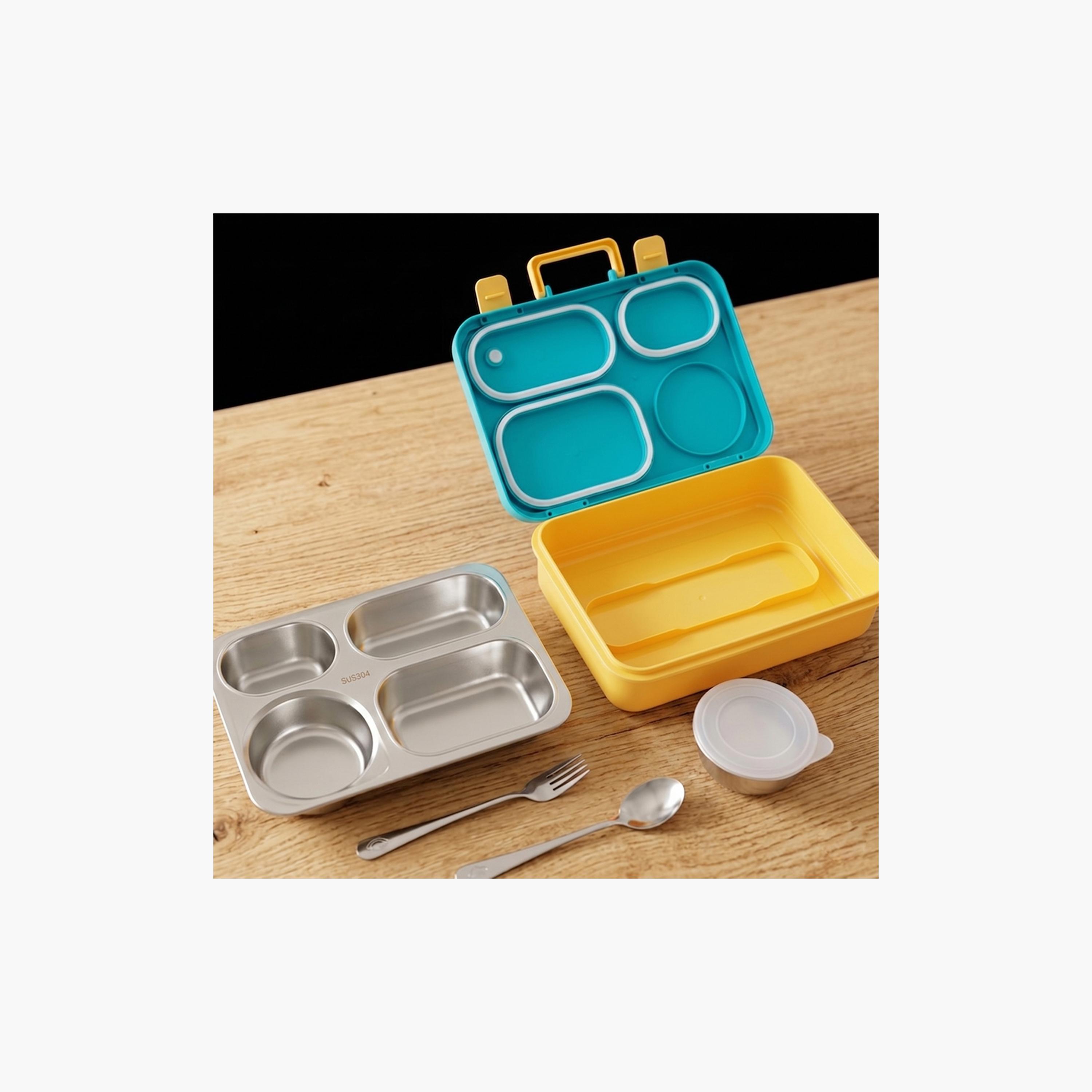 Eazy Kids Stainless Steel Lunch Box with Food Container with Lid-school-lunchessentials-lunchboxes-image-5