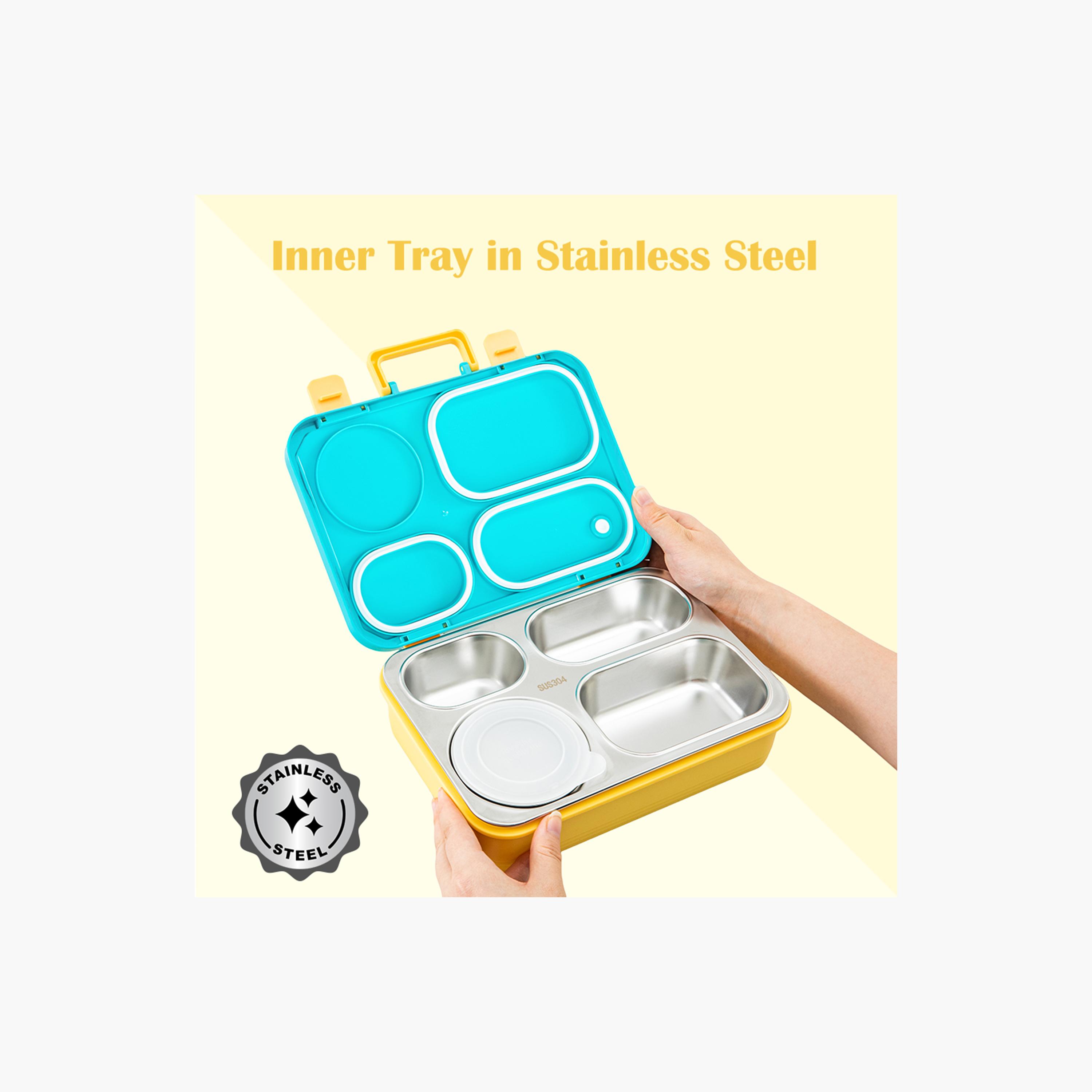 Eazy Kids Stainless Steel Lunch Box with Food Container with Lid-school-lunchessentials-lunchboxes-image-7