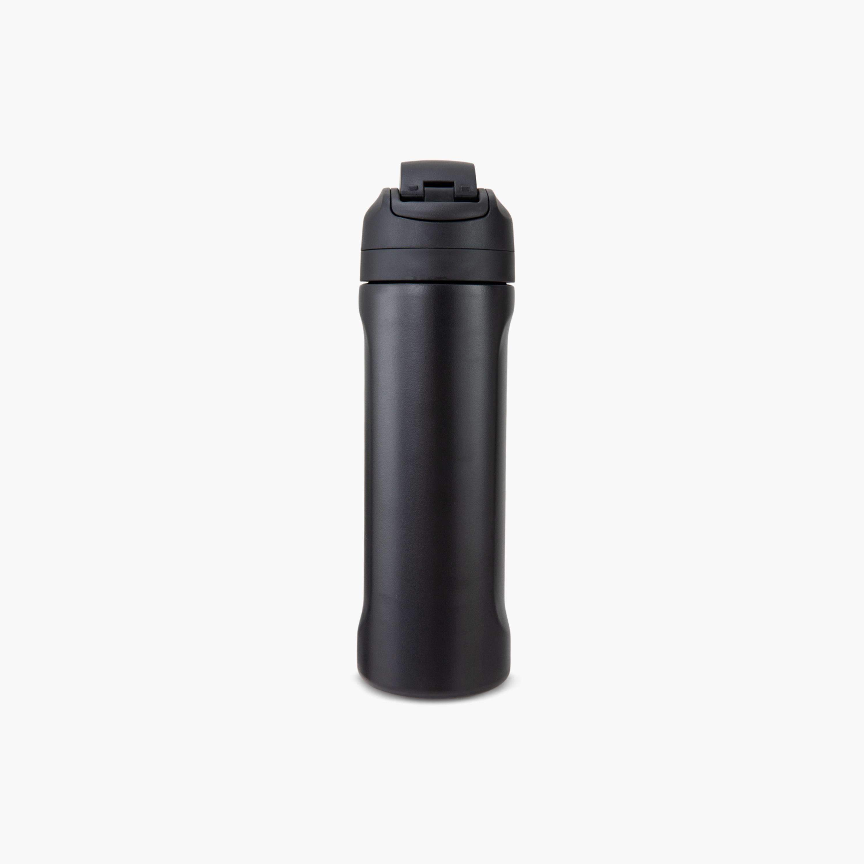 Eazy Kids Stainless Steel Bottle with Straw & Spout & Handle - 710 ml - Black-school-waterbottles-image-10