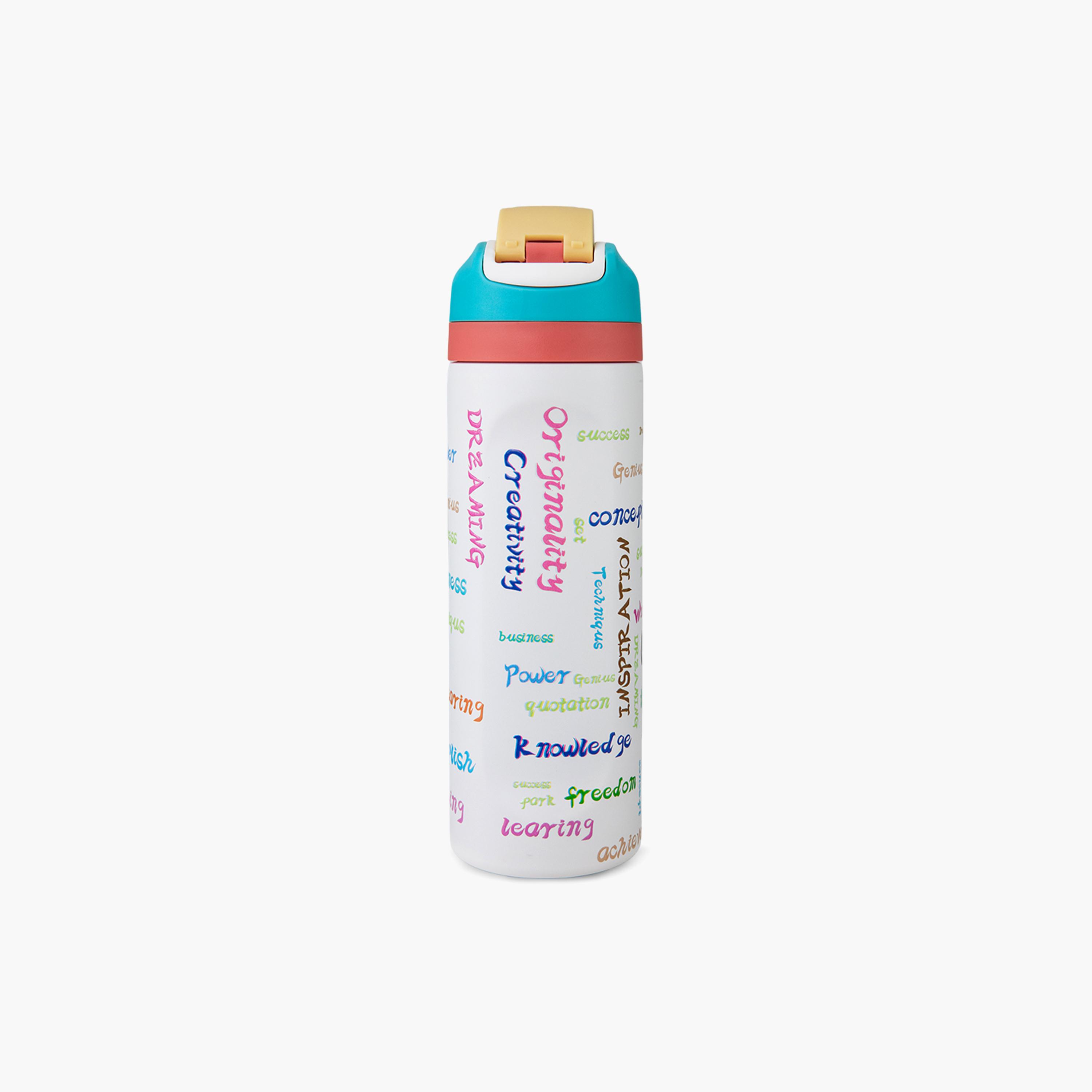 Eazy Kids Stainless Steel Bottle with Straw & Spout & Handle - 710 ml - Success-school-waterbottles-image-12
