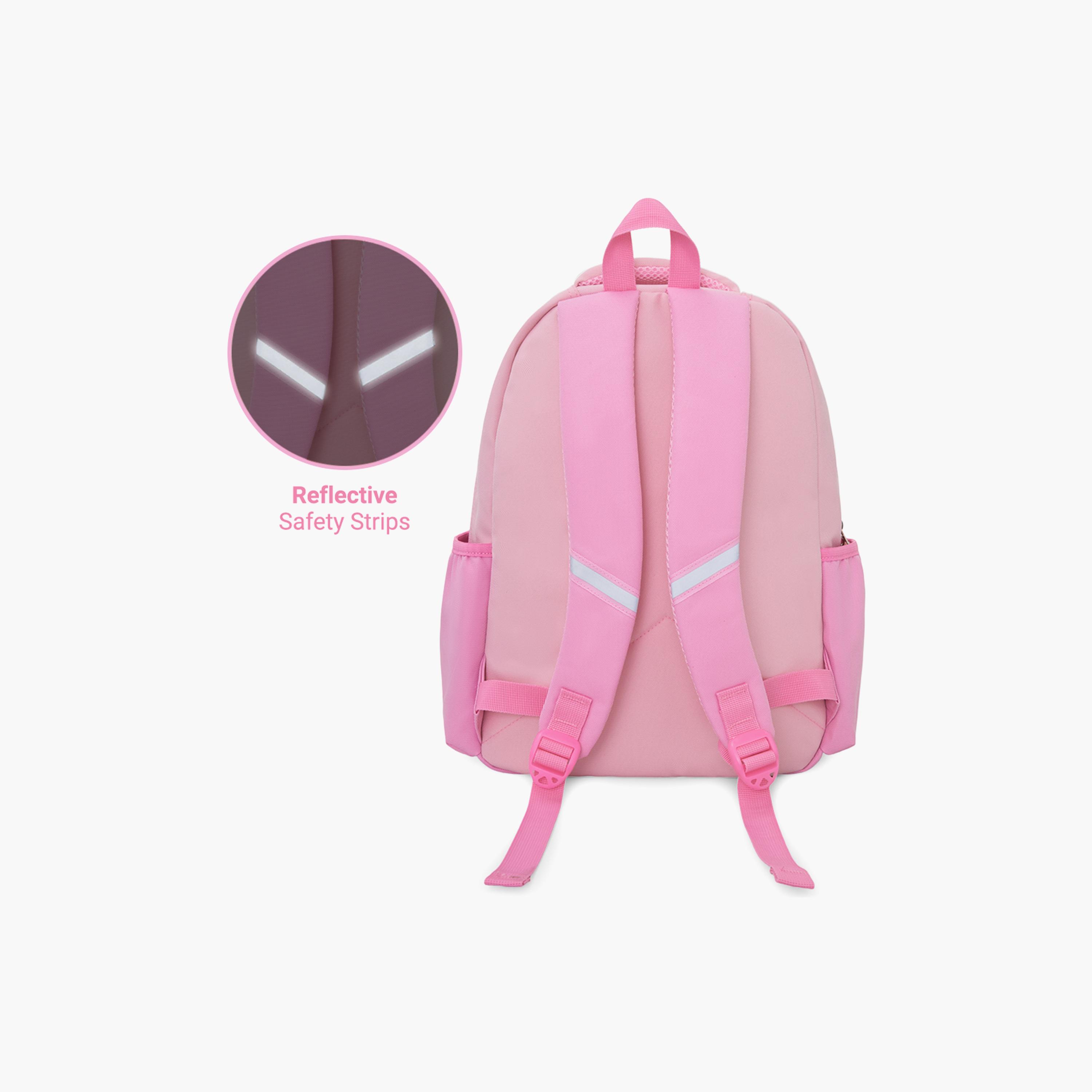 Eazy Kids Lightweight School Bag with Laptop Sleeve - Good Vibes - Pink - 15.3 Inch-school-bagsandbackpacks-backpacks-image-7