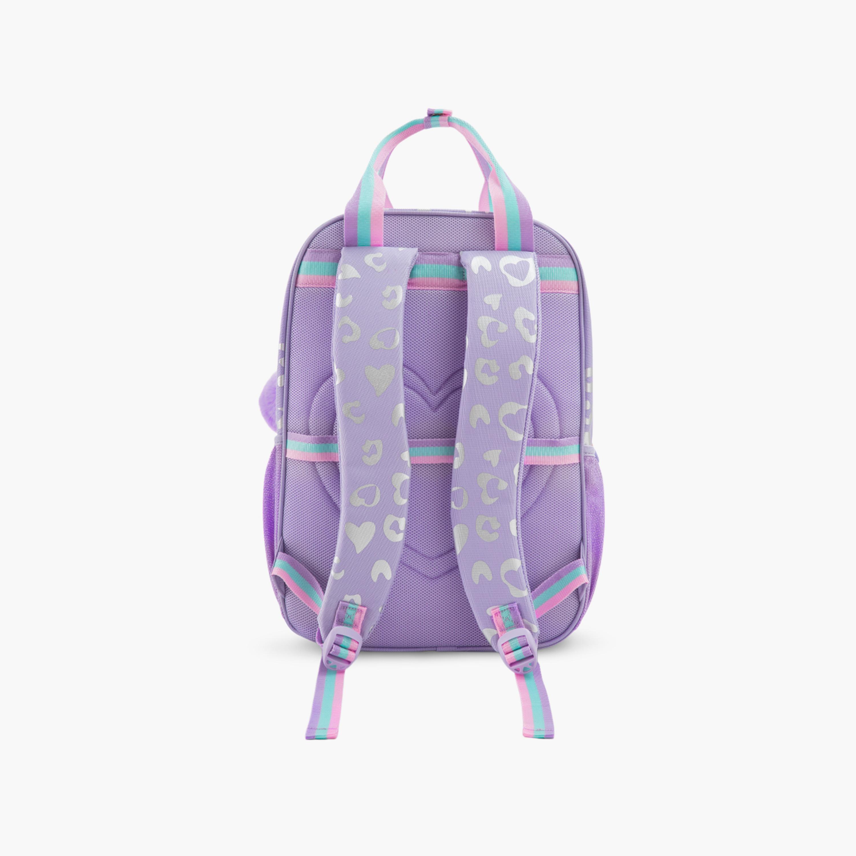 Eazy Kids 3-Piece School Backpack with Lunch Bag & Pencil Case - Purple - 17 Inch-school-bagsandbackpacks-backpacks-image-10