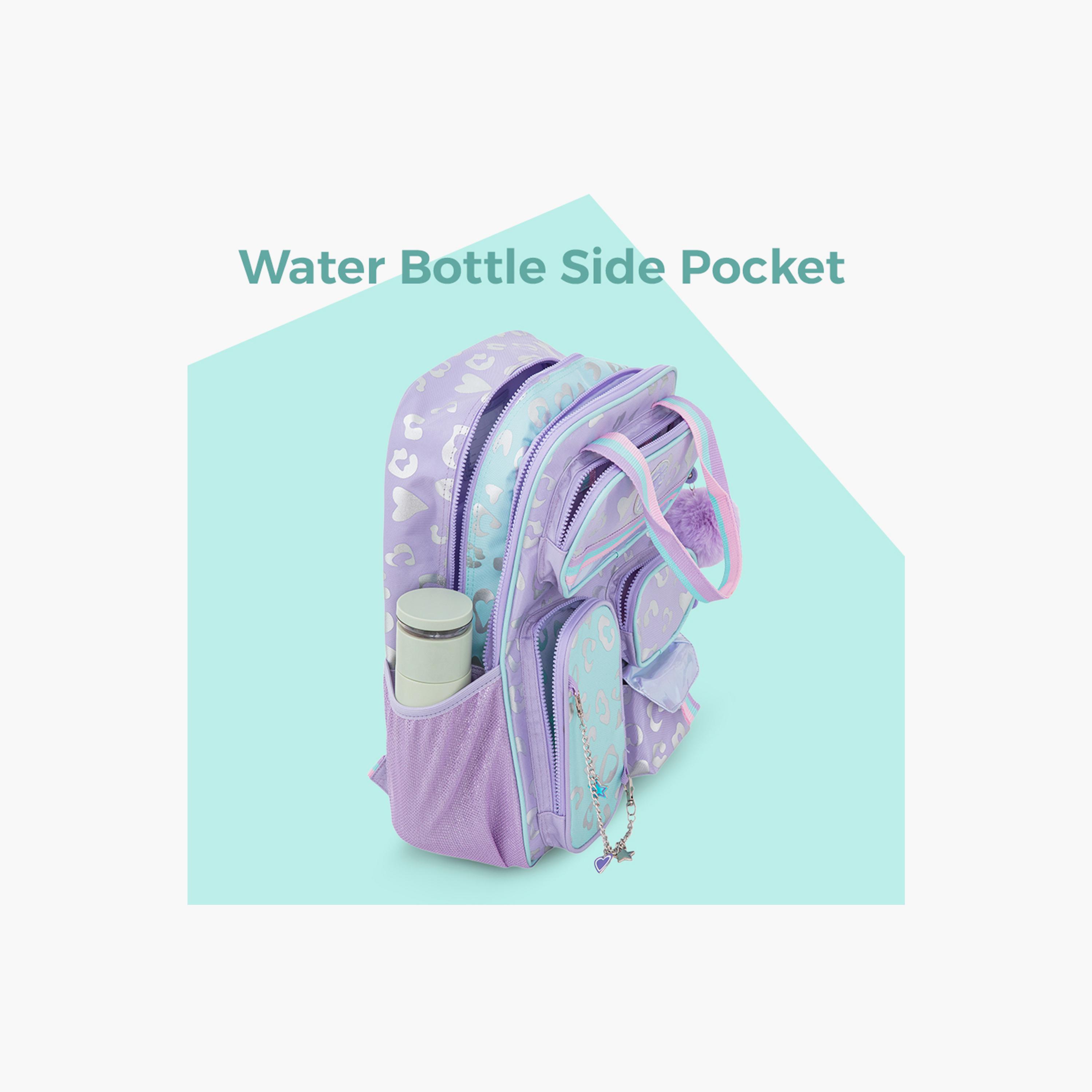 Eazy Kids 3-Piece School Backpack with Lunch Bag & Pencil Case - Purple - 17 Inch-school-bagsandbackpacks-backpacks-image-11