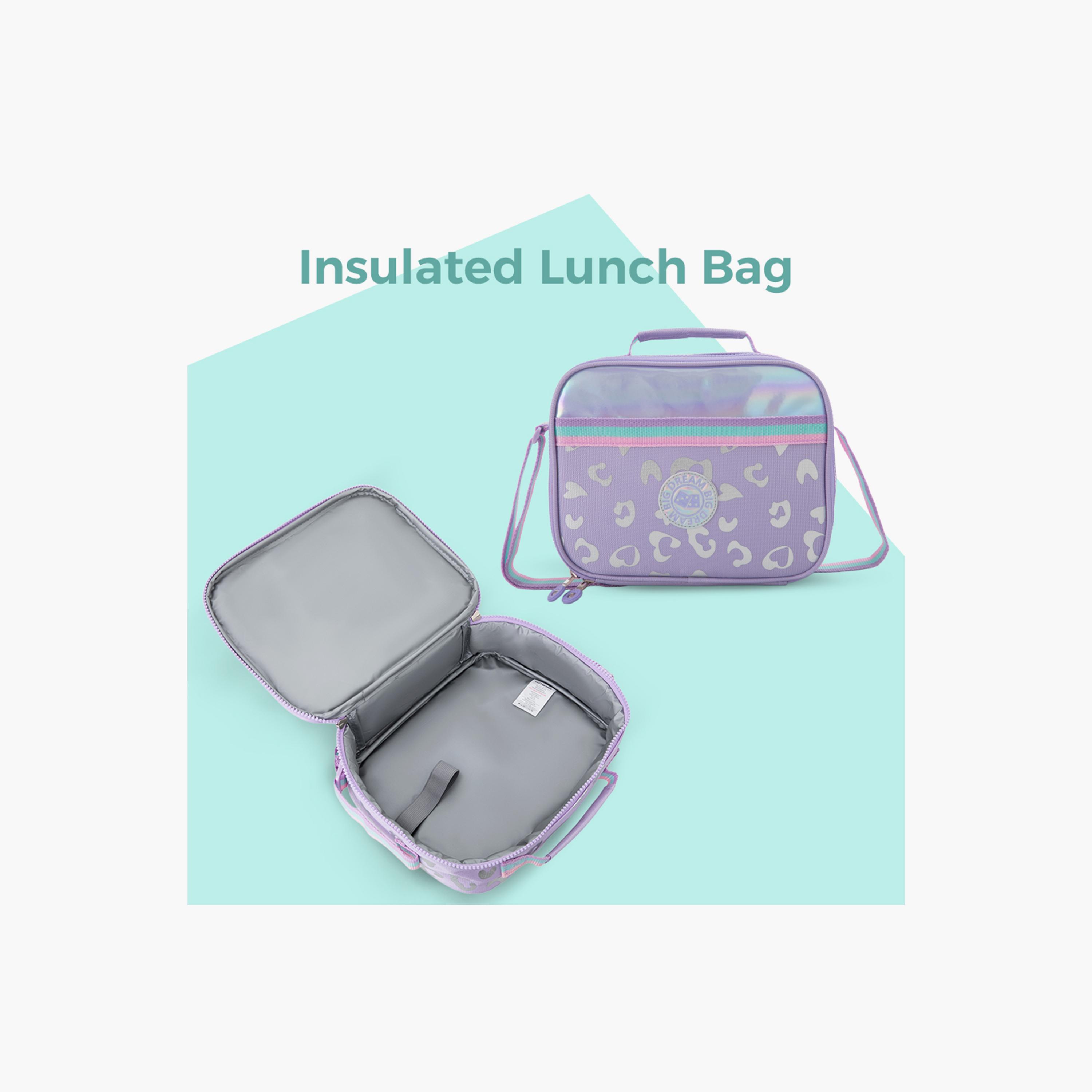 Eazy Kids 3-Piece School Backpack with Lunch Bag & Pencil Case - Purple - 17 Inch-school-bagsandbackpacks-backpacks-image-2