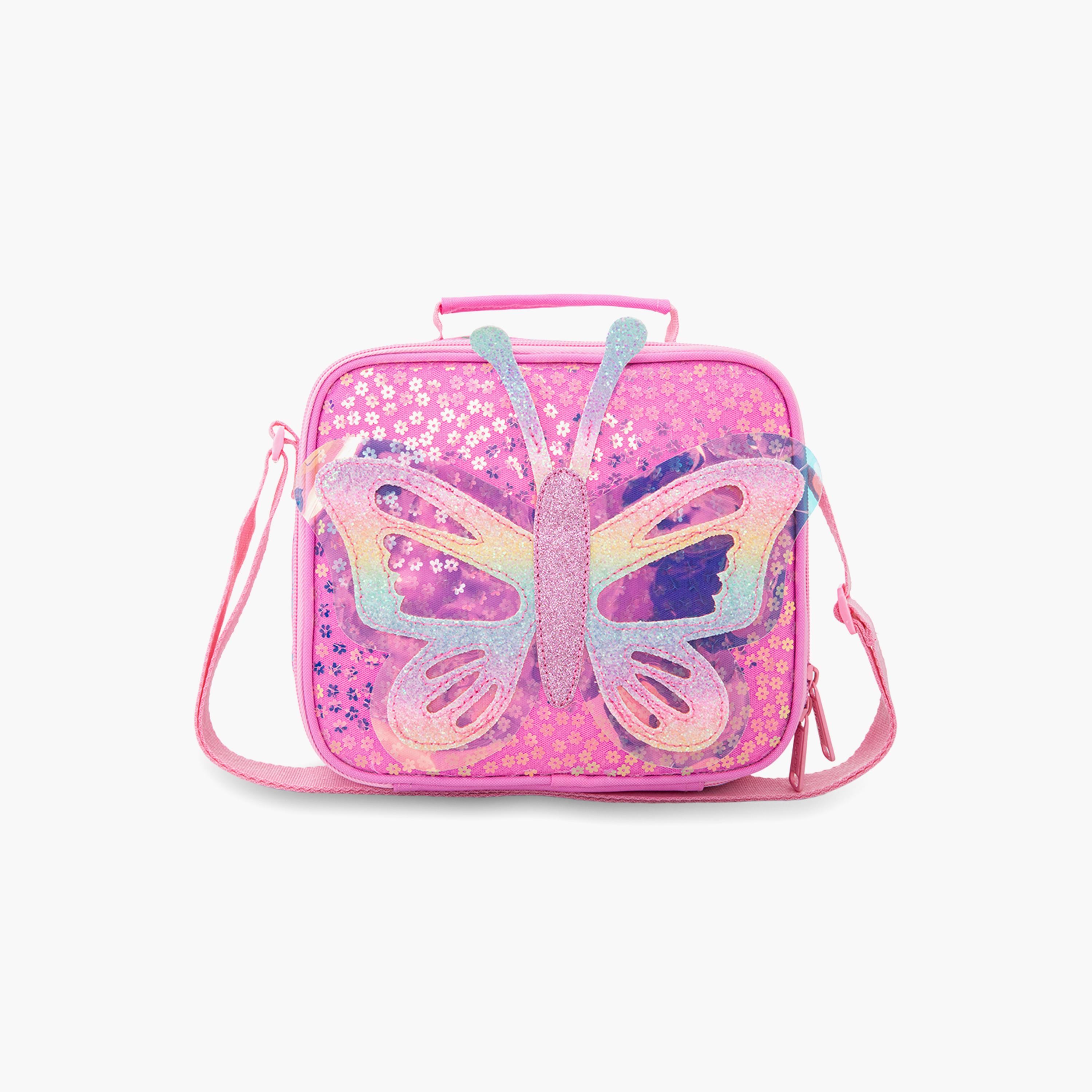 Eazy Kids 3-Piece Trolley School Bag with Lunch Bag & Pencil Case - Butterfly - Pink - 17 Inch-school-bagsandbackpacks-backpacks-image-5