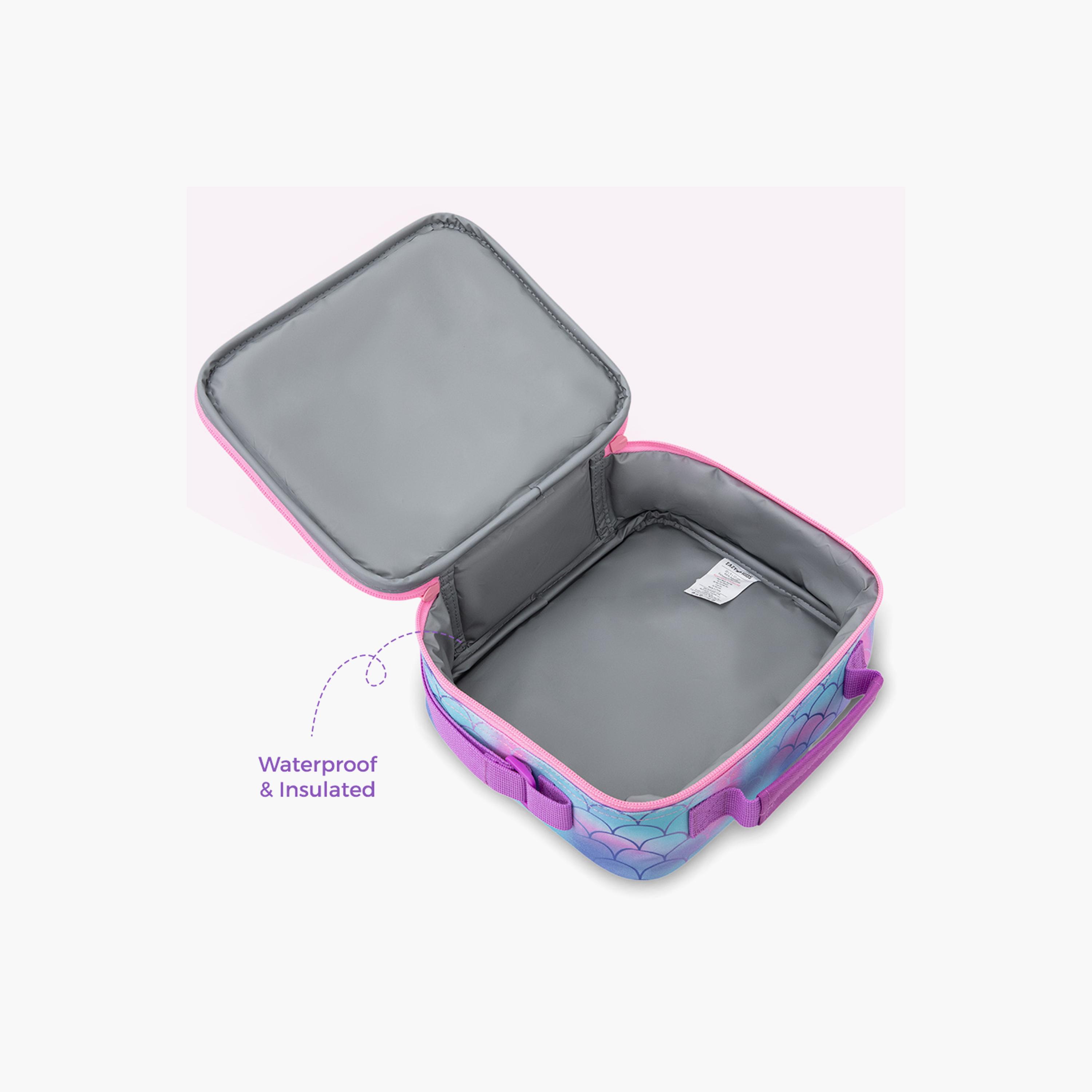 Eazy Kids 3-Piece Trolley School Bag with Lunch Bag & Pencil Case - Mermaid - Pink - 17 Inch-school-bagsandbackpacks-backpacks-image-4