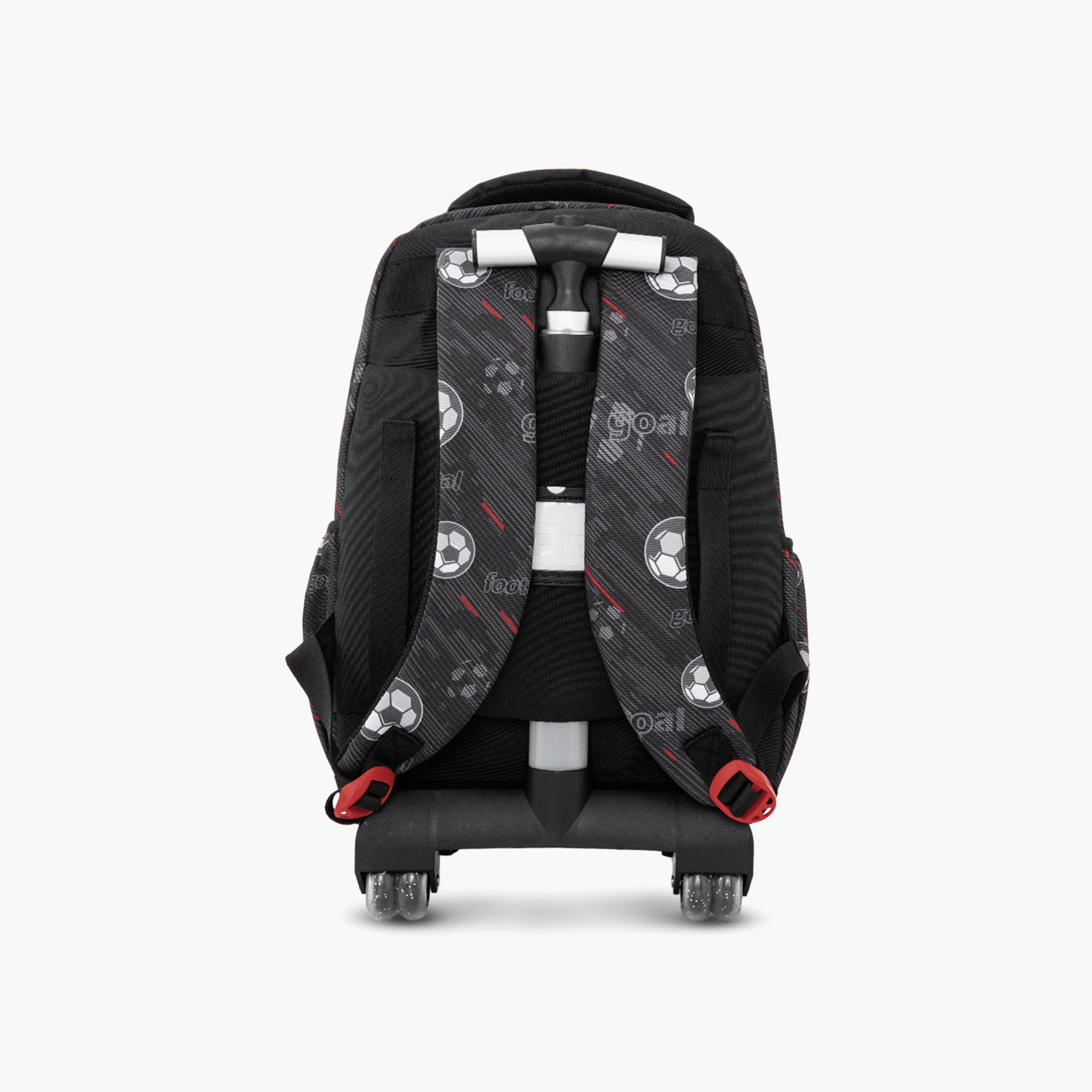 Eazy Kids 3-Piece Trolley School Bag with Lunch Bag & Pencil Case - Football - Black - 17 Inch-school-bagsandbackpacks-backpacks-image-14