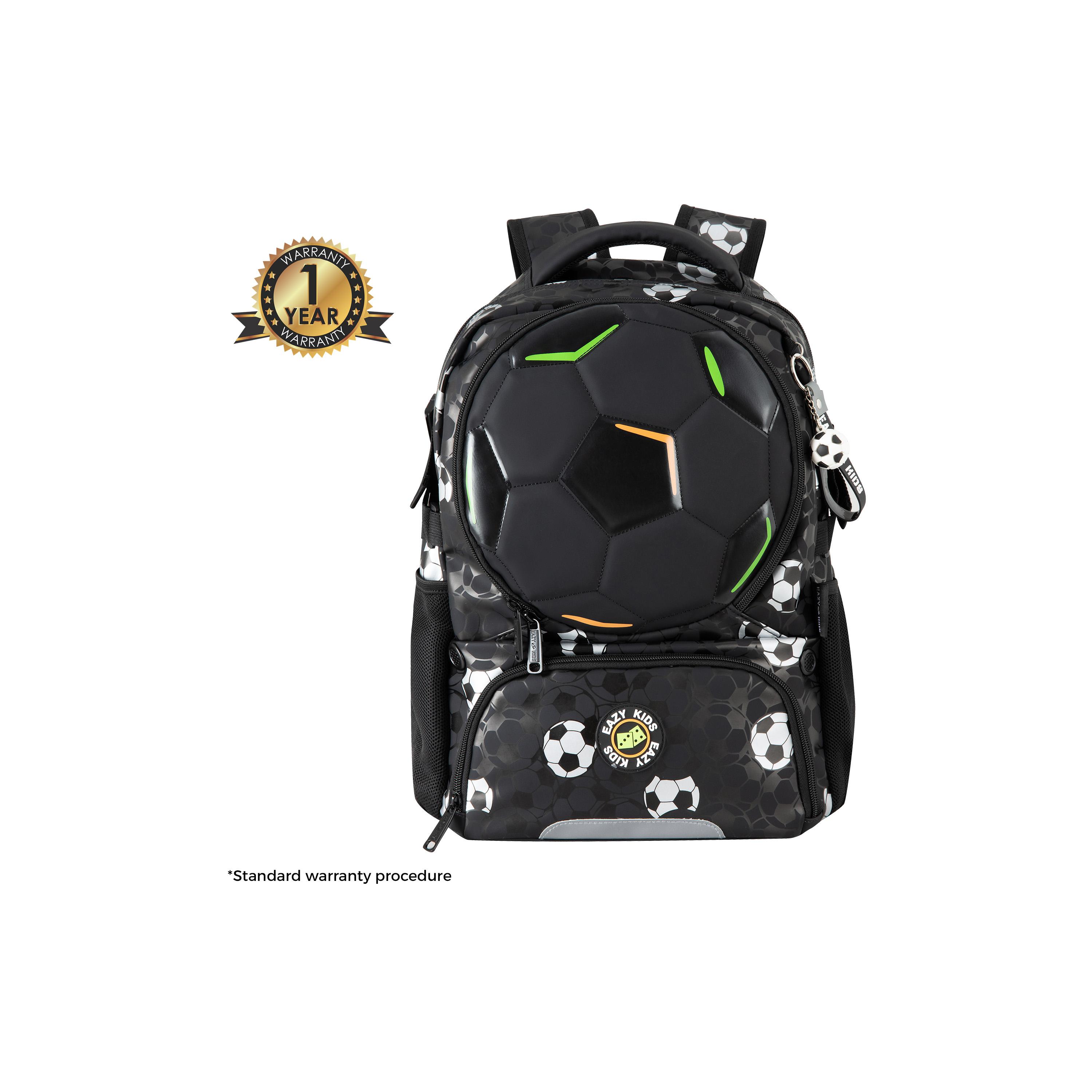 Eazy Kids Footballer Backpack with Free Football - Black-school-bagsandbackpacks-backpacks-image-5