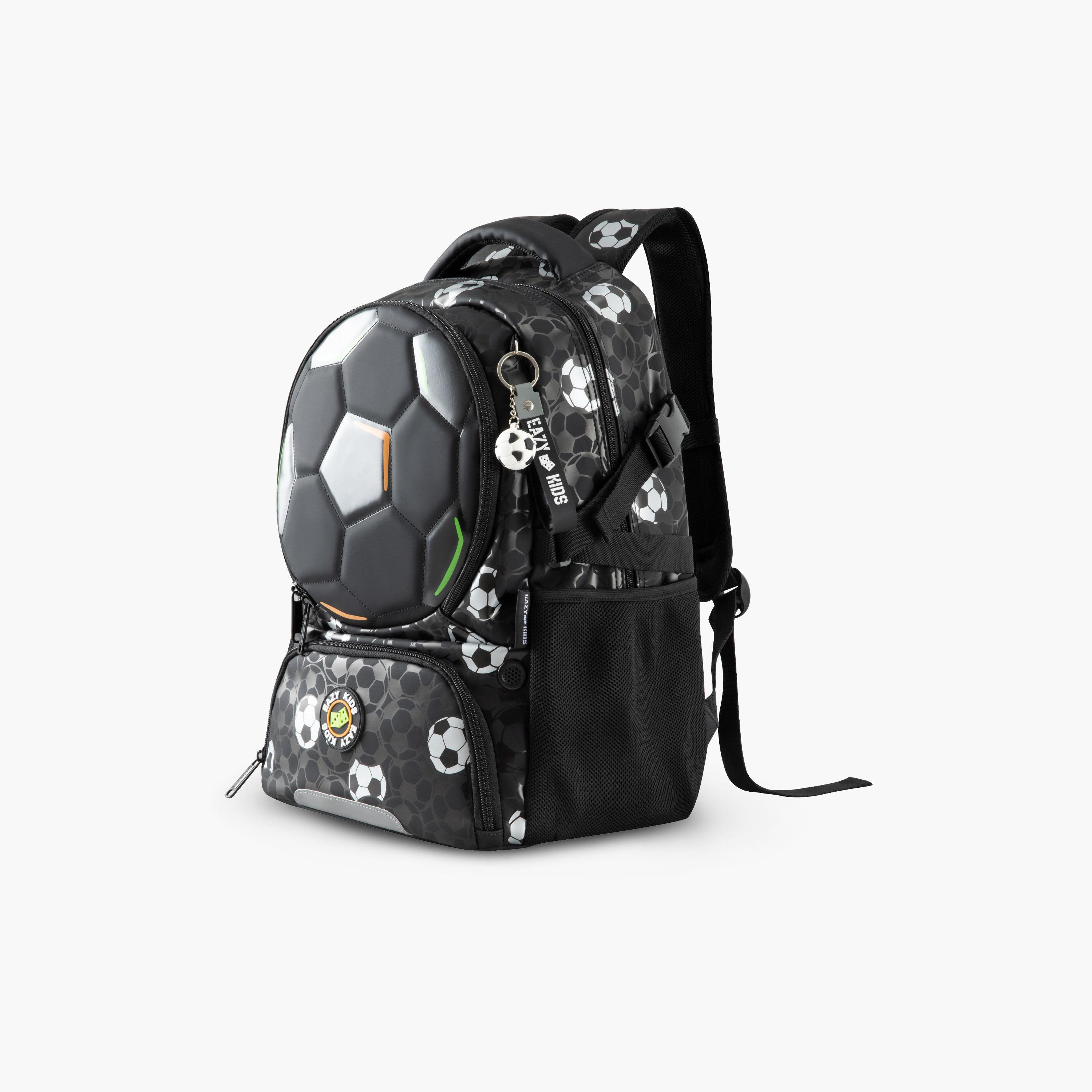 Eazy Kids Footballer Backpack with Free Football - Black-school-bagsandbackpacks-backpacks-image-7