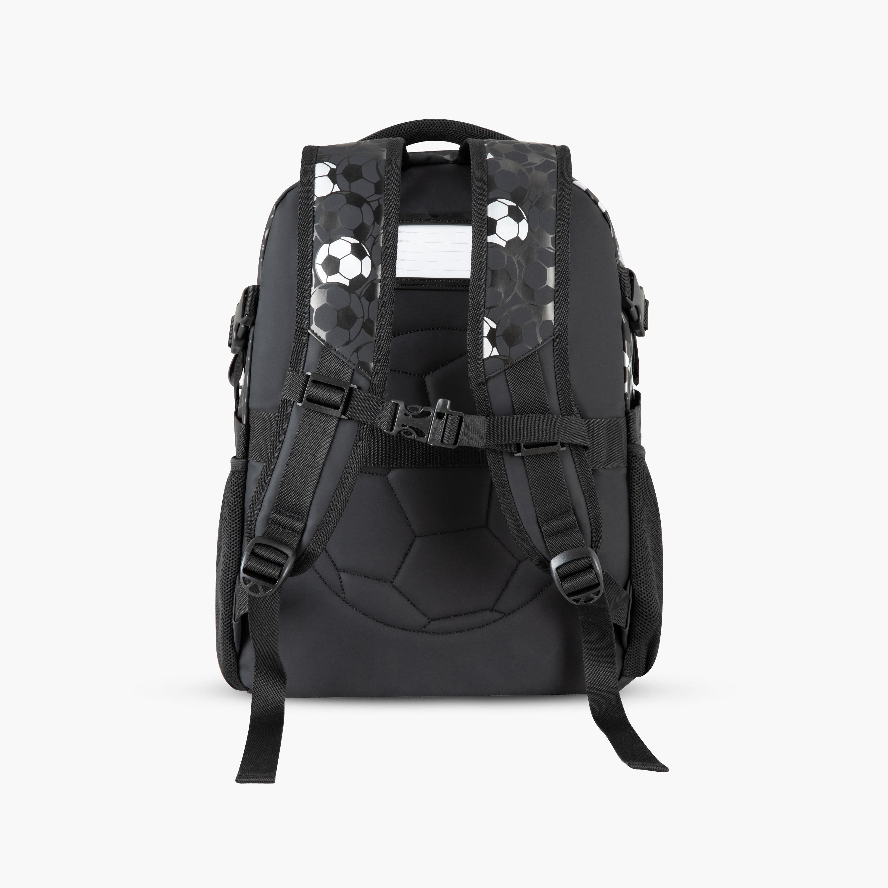 Eazy Kids Footballer Backpack with Free Football - Black-school-bagsandbackpacks-backpacks-image-8
