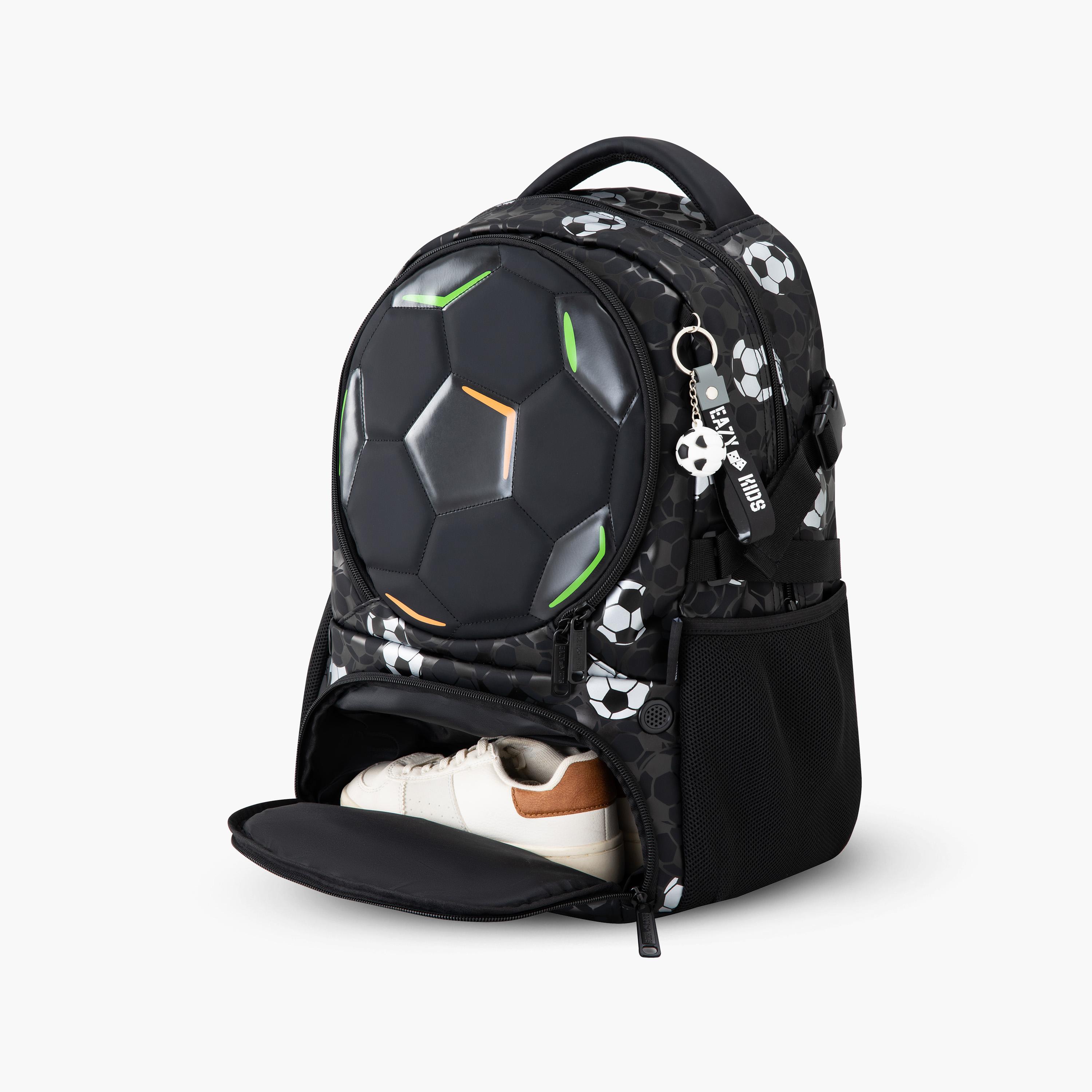 Eazy Kids Footballer Backpack with Free Football - Black-school-bagsandbackpacks-backpacks-image-9