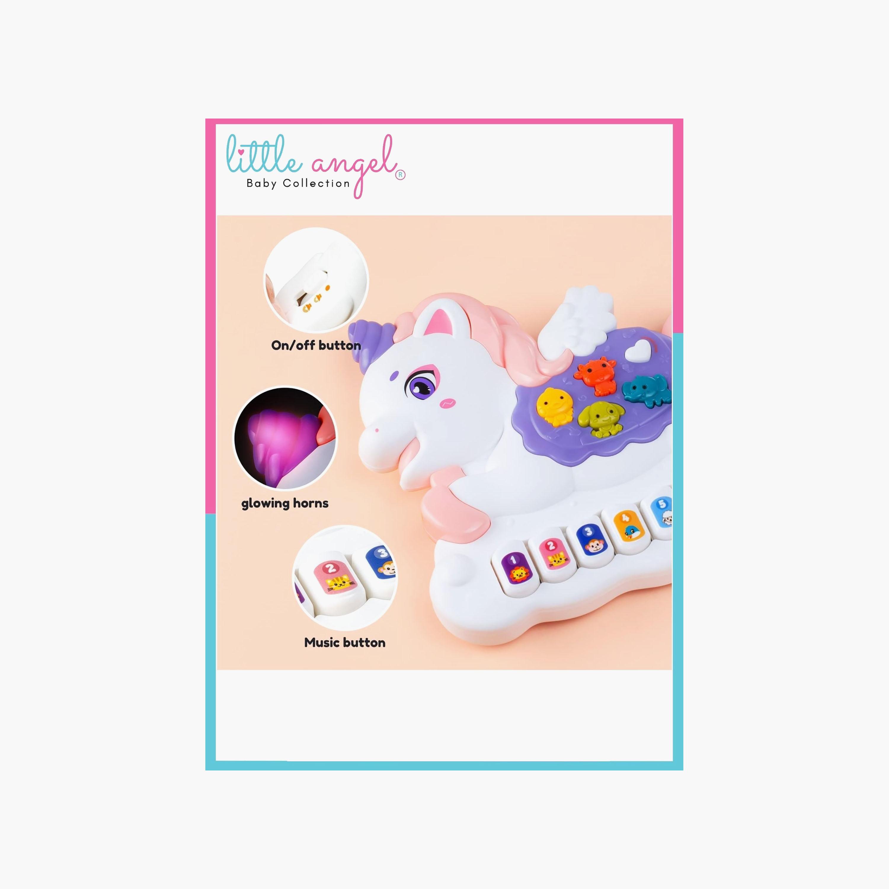 Little Angel Musical Unicorn Toy with Light & Sound-toys-babyandtoddlertoys-lightsandmusicaltoys-image-2
