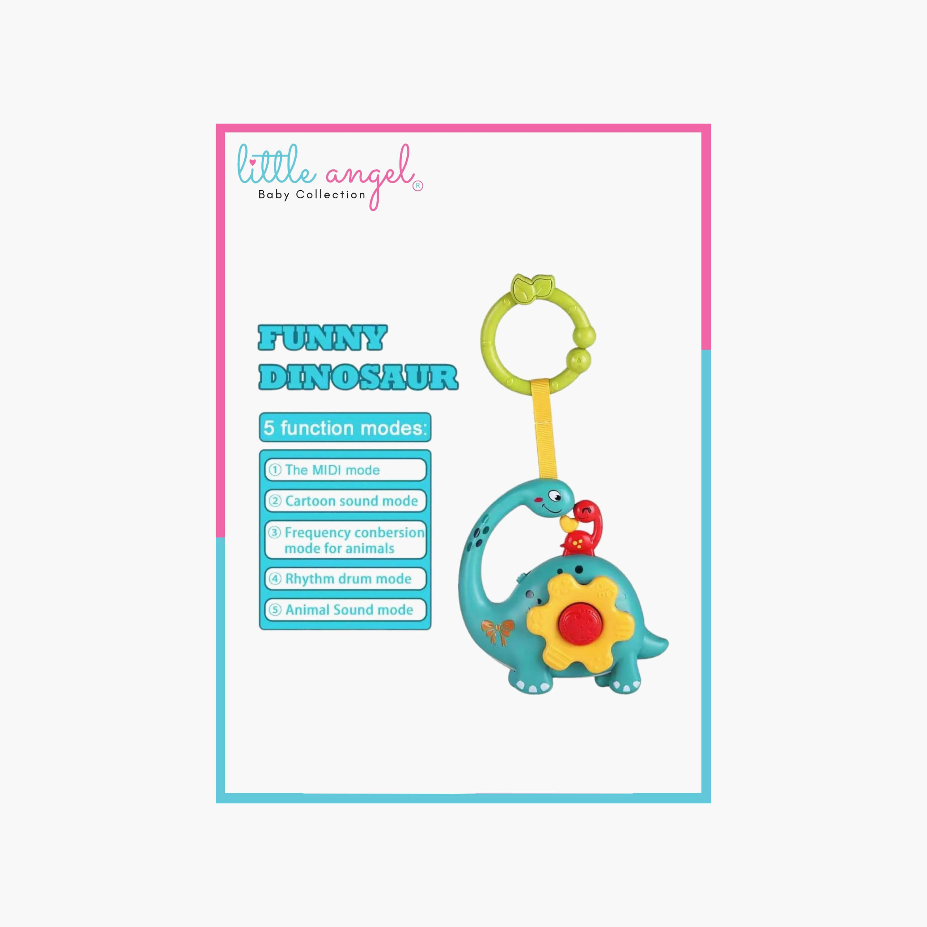 Little Angel Musical Dinosaur Shape Hanging Rattle Teether-toys-babyandtoddlertoys-rattlesandteethers-image-2