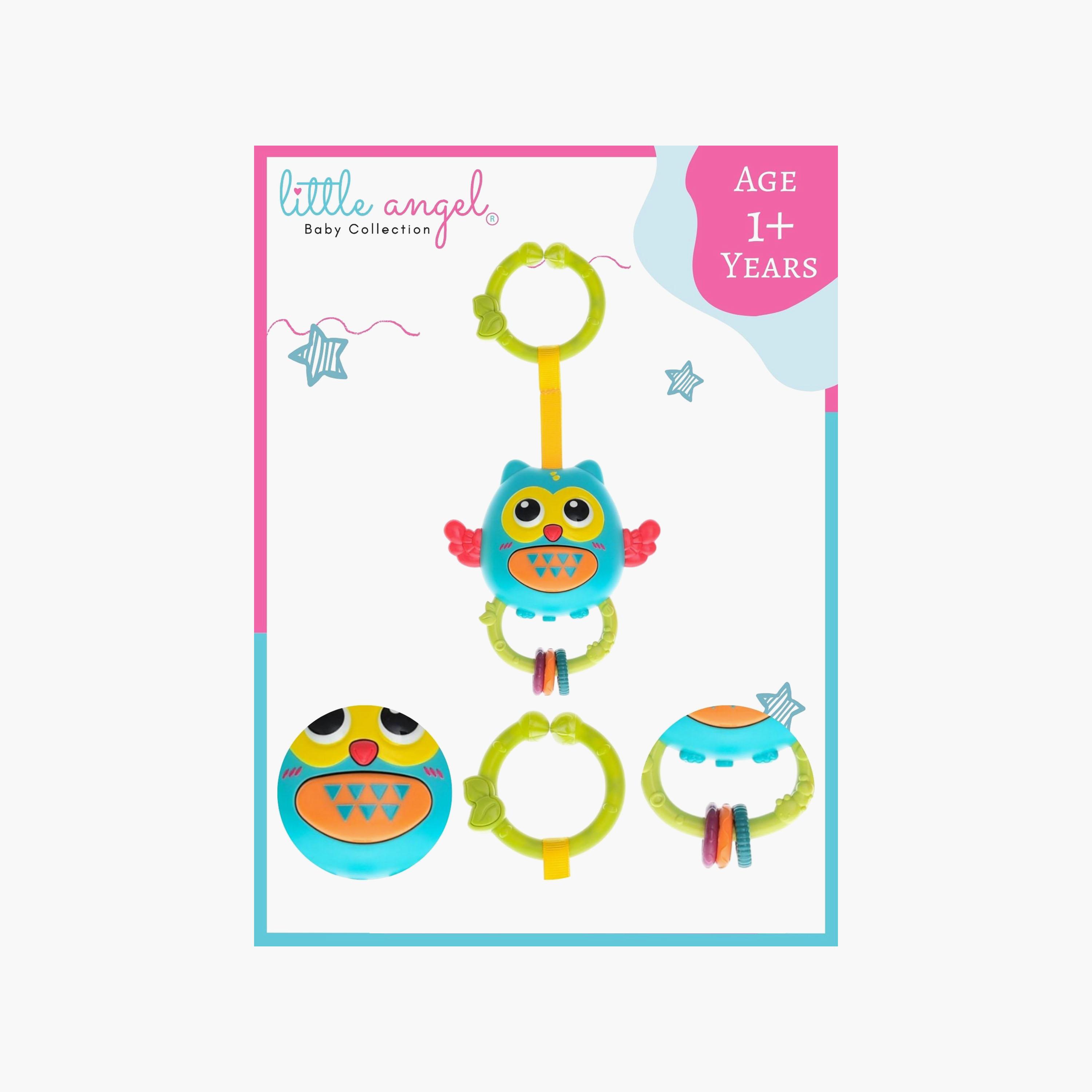 Little Angel Musical Owl Shape Hanging Rattle Teether-toys-babyandtoddlertoys-rattlesandteethers-image-2