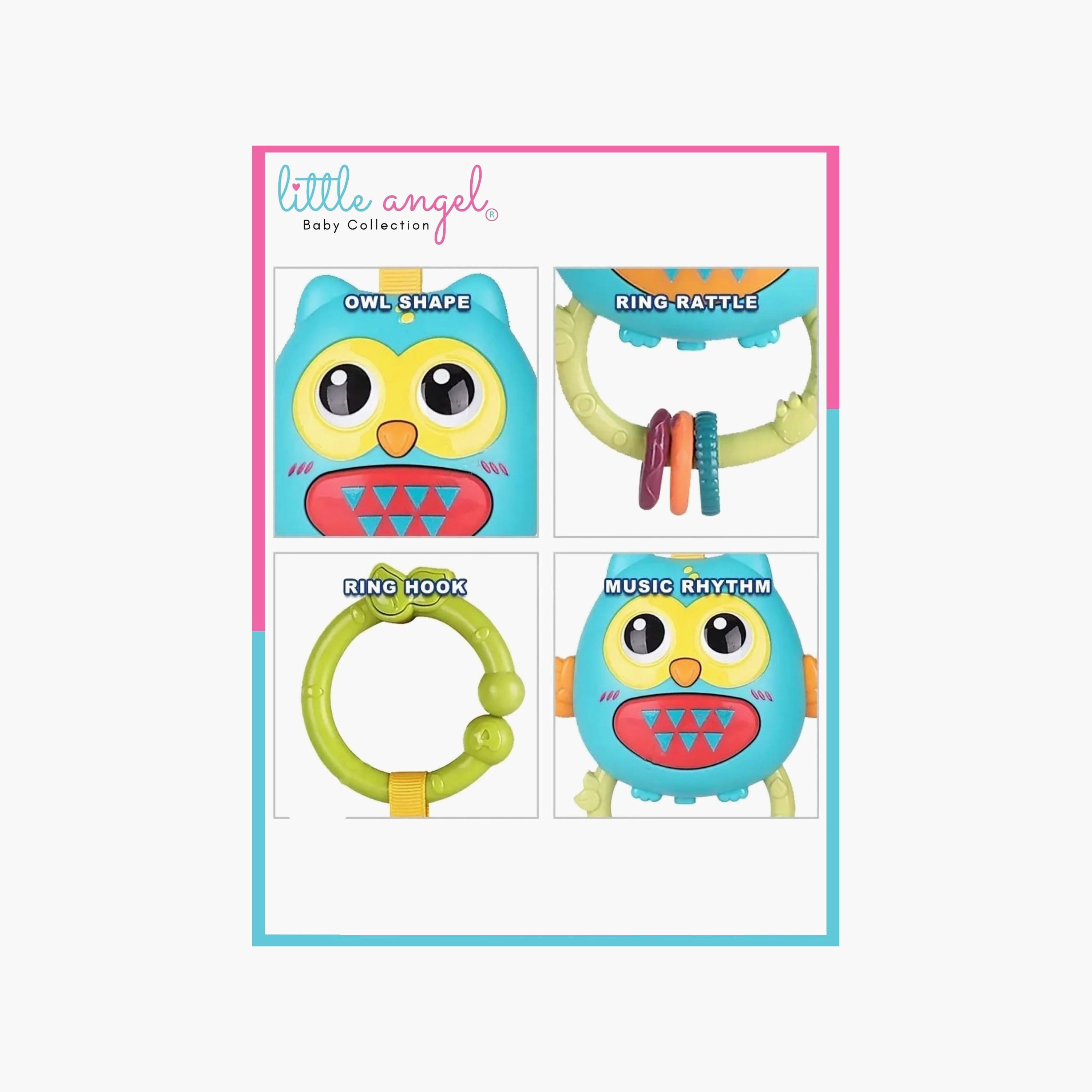 Little Angel Musical Owl Shape Hanging Rattle Teether-toys-babyandtoddlertoys-rattlesandteethers-image-3