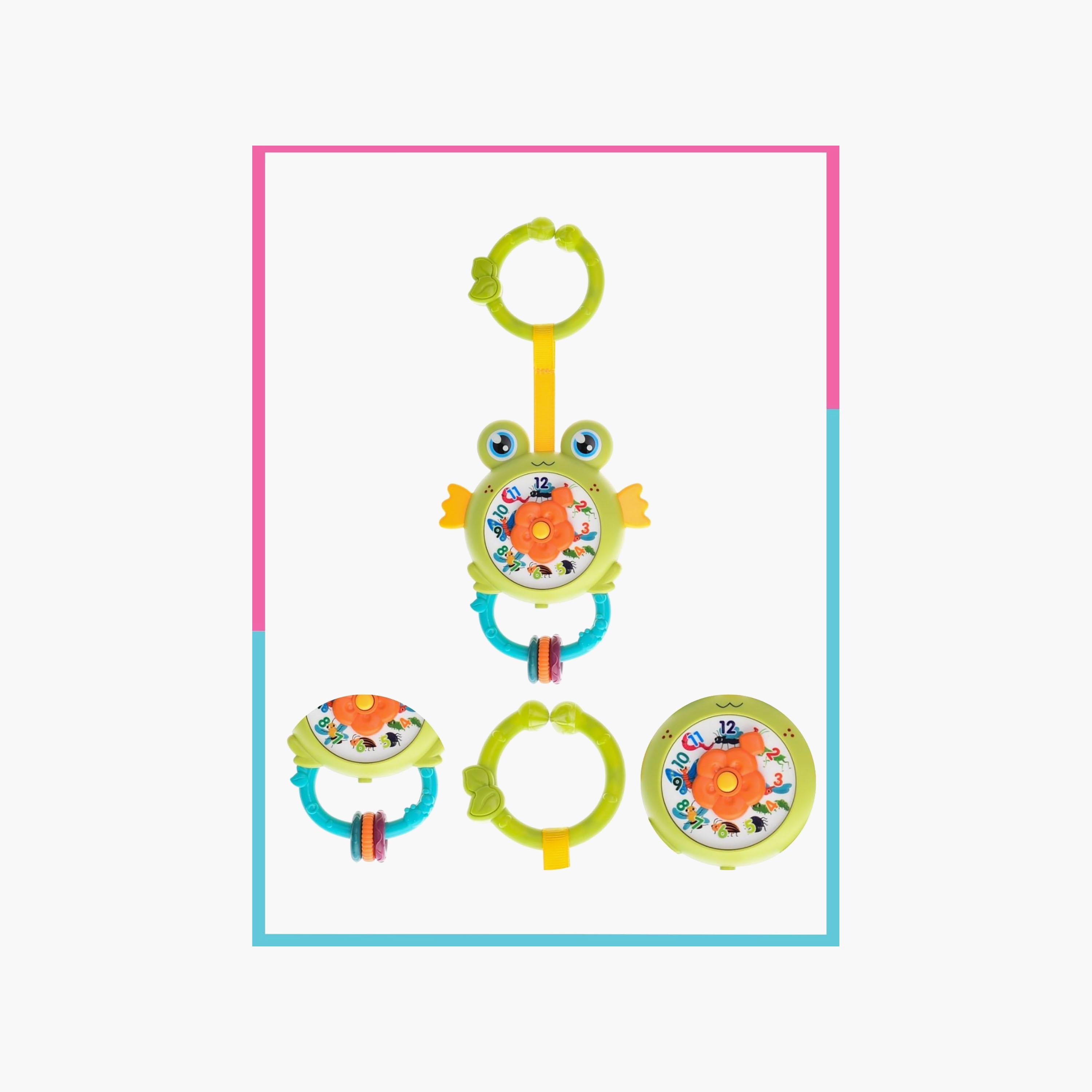 Little Angel Musical Clock Shape Interactive Hanging Rattle Toy-toys-babyandtoddlertoys-rattlesandteethers-image-2