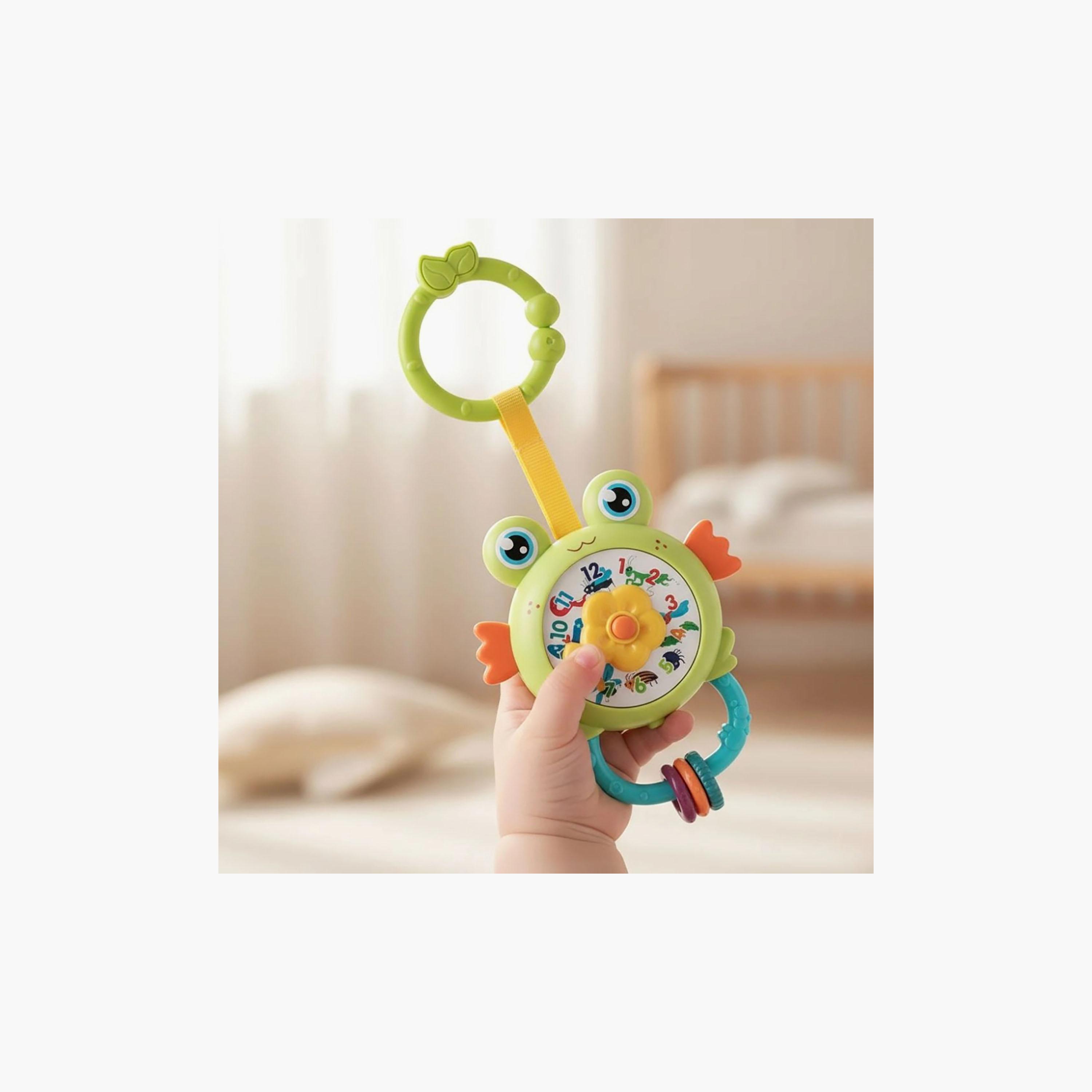 Little Angel Musical Clock Shape Interactive Hanging Rattle Toy-toys-babyandtoddlertoys-rattlesandteethers-image-3