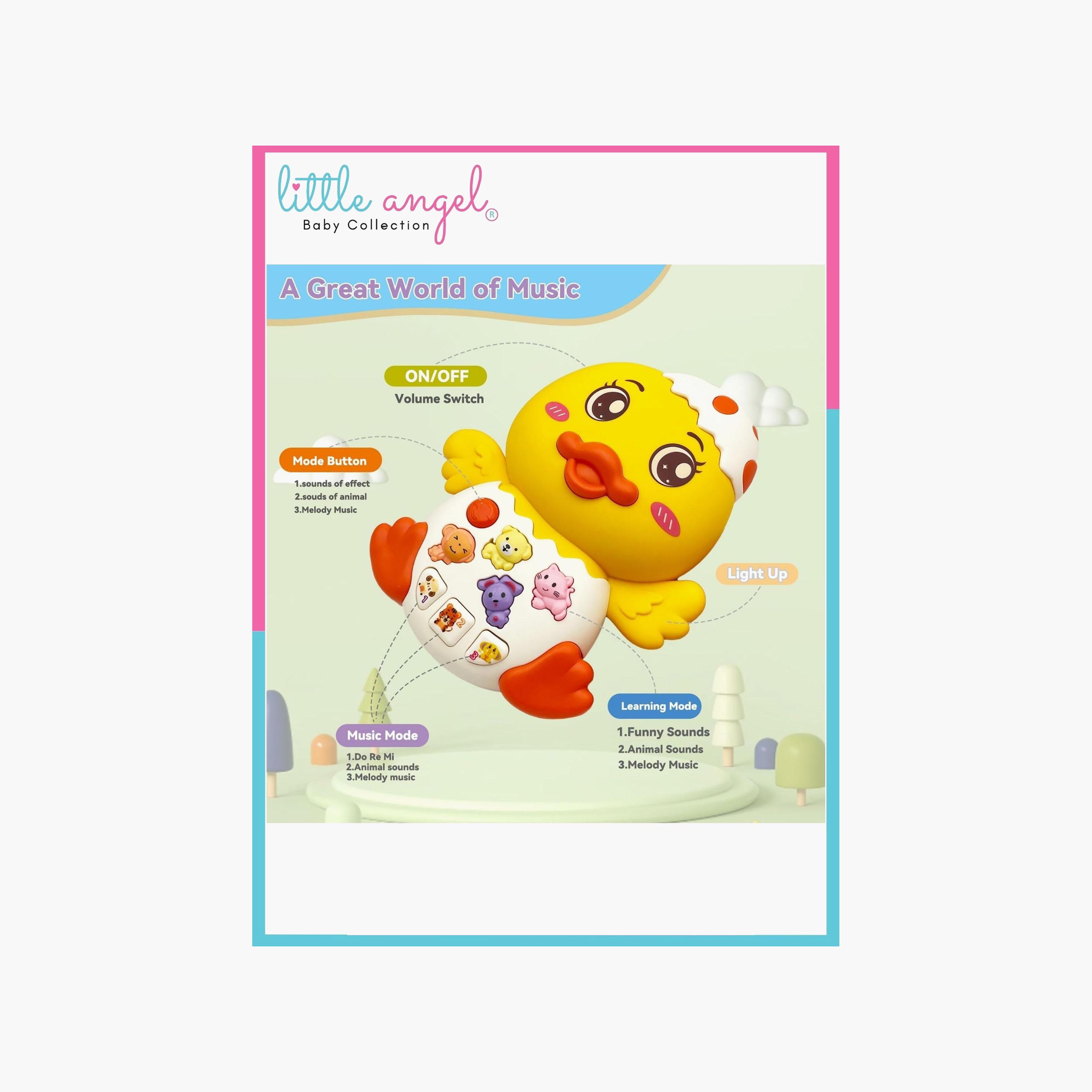 Little Angel Musical Duck Shape Interactive Learning Toy-toys-babyandtoddlertoys-learningtoys-image-4
