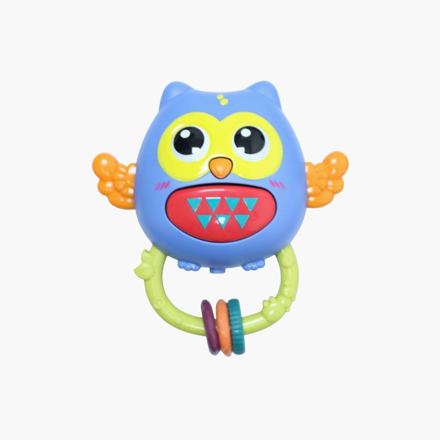 Little Angel Musical Owl Rattle Interactive Sensory Teething Toy-toys-babyandtoddlertoys-rattlesandteethers-image-1