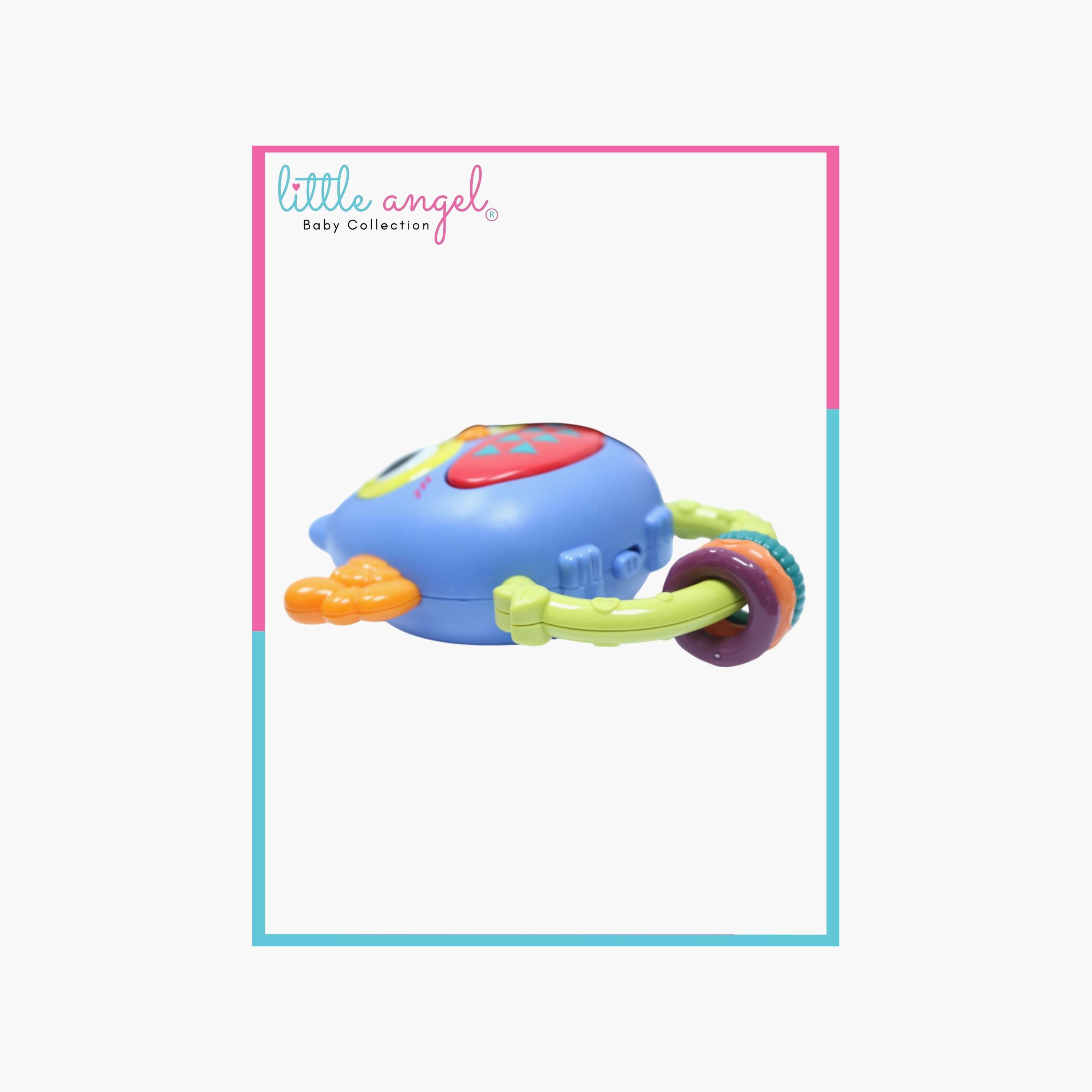 Little Angel Musical Owl Rattle Interactive Sensory Teething Toy-toys-babyandtoddlertoys-rattlesandteethers-image-2
