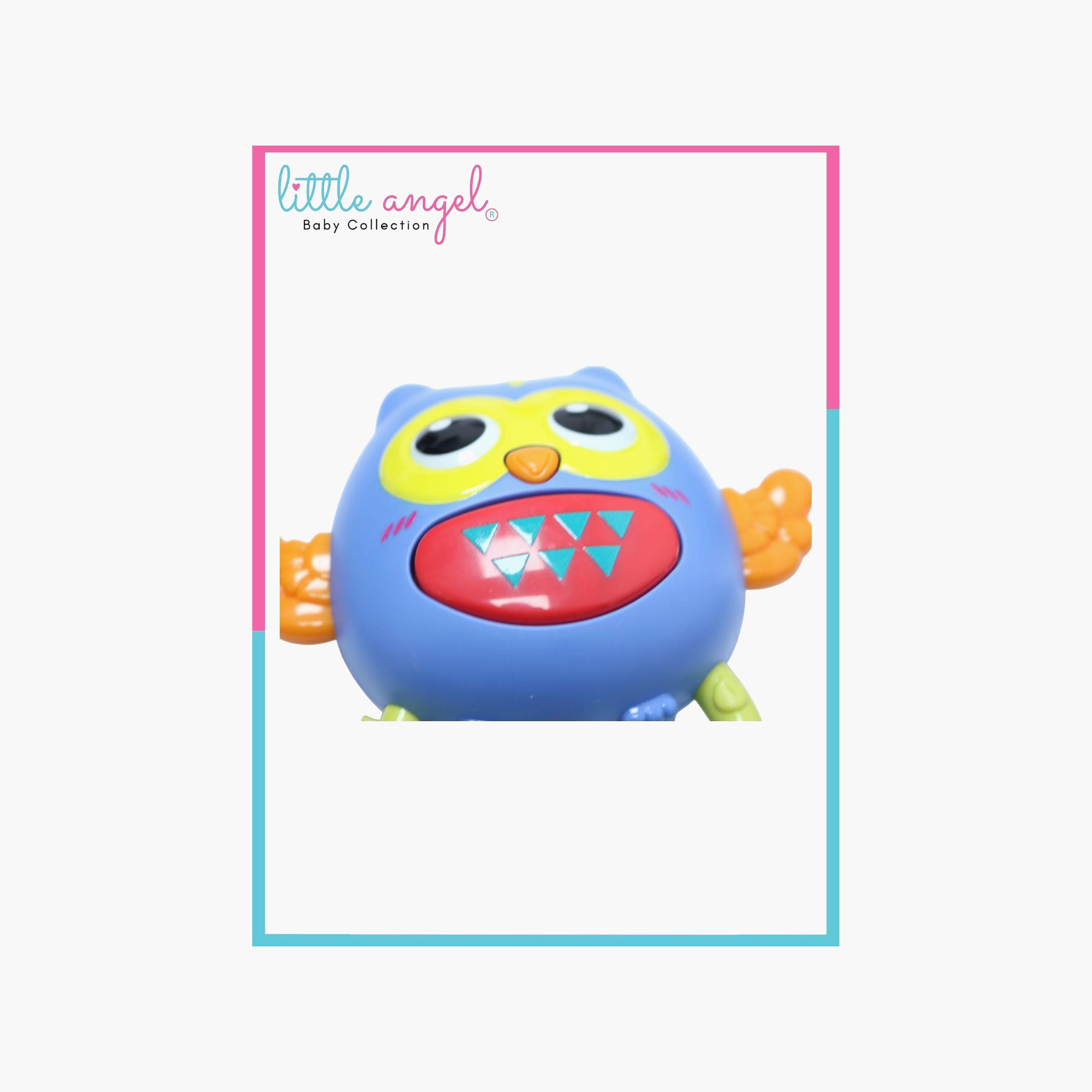 Little Angel Musical Owl Rattle Interactive Sensory Teething Toy-toys-babyandtoddlertoys-rattlesandteethers-image-3