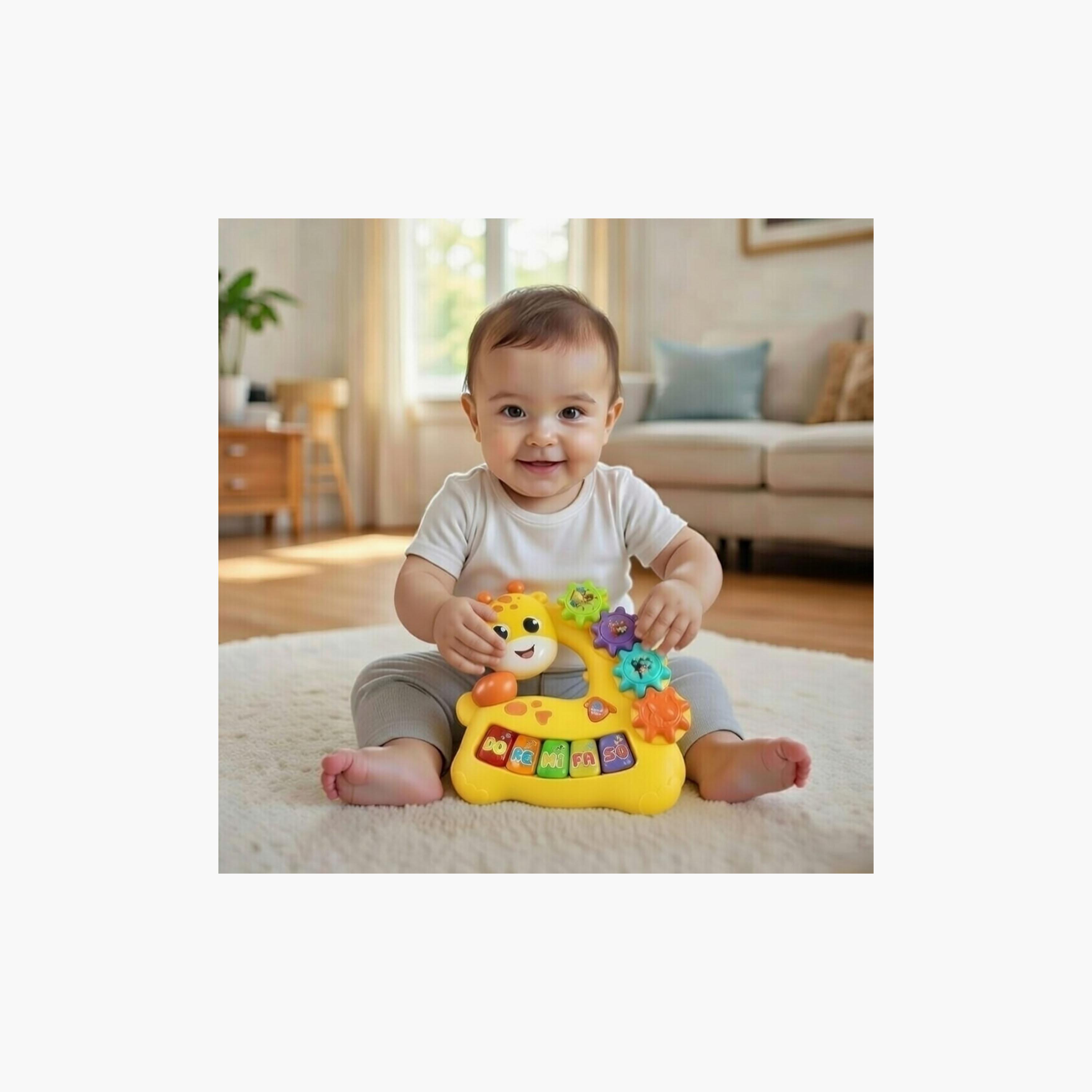 لعبة بيانو الزرافة الموسيقية مع إضاءة وصوت من ليتل أنجل-toys-babyandtoddlertoys-lightsandmusicaltoys-image-2