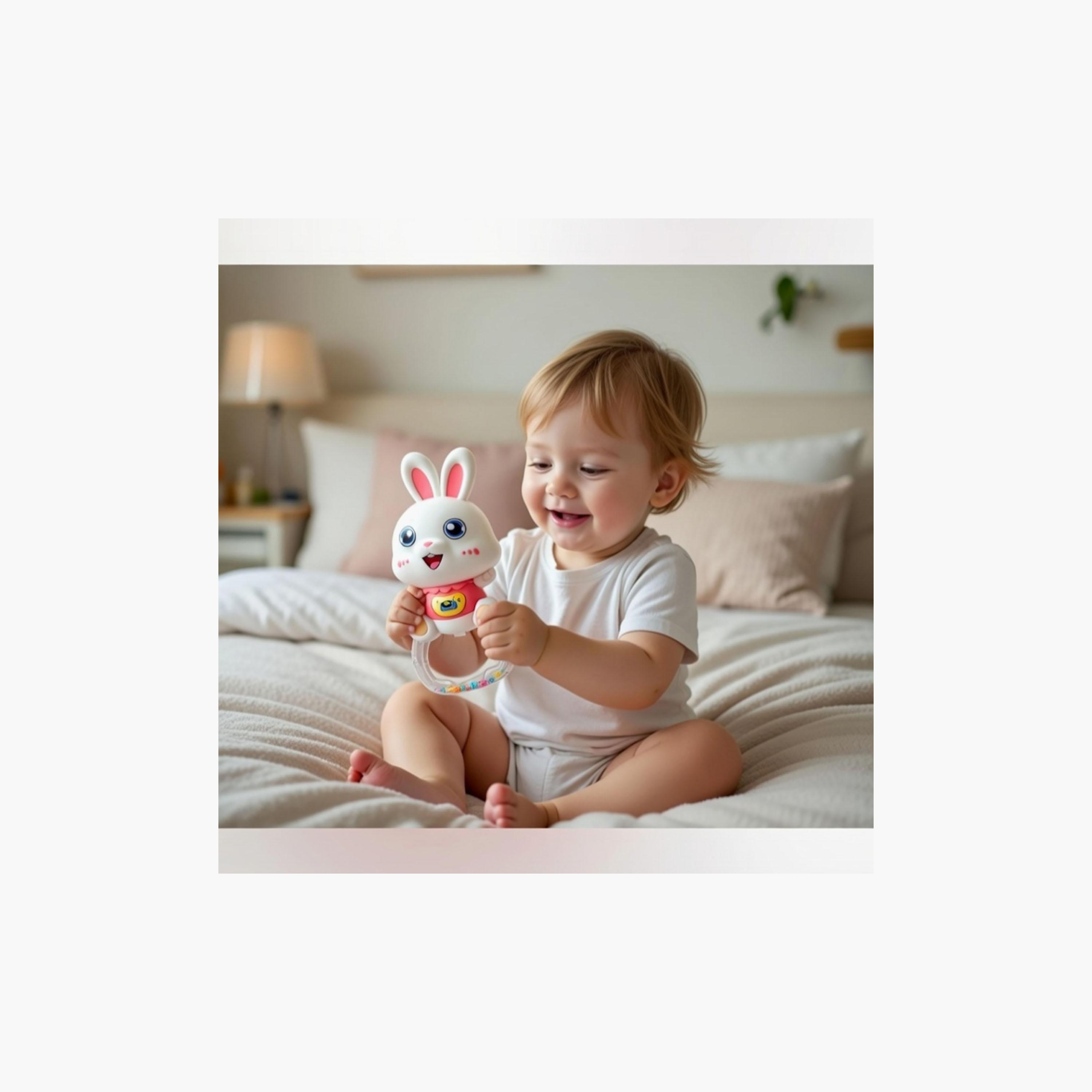 Little Angel Musical Bunny Rattle Toy-toys-babyandtoddlertoys-rattlesandteethers-image-6