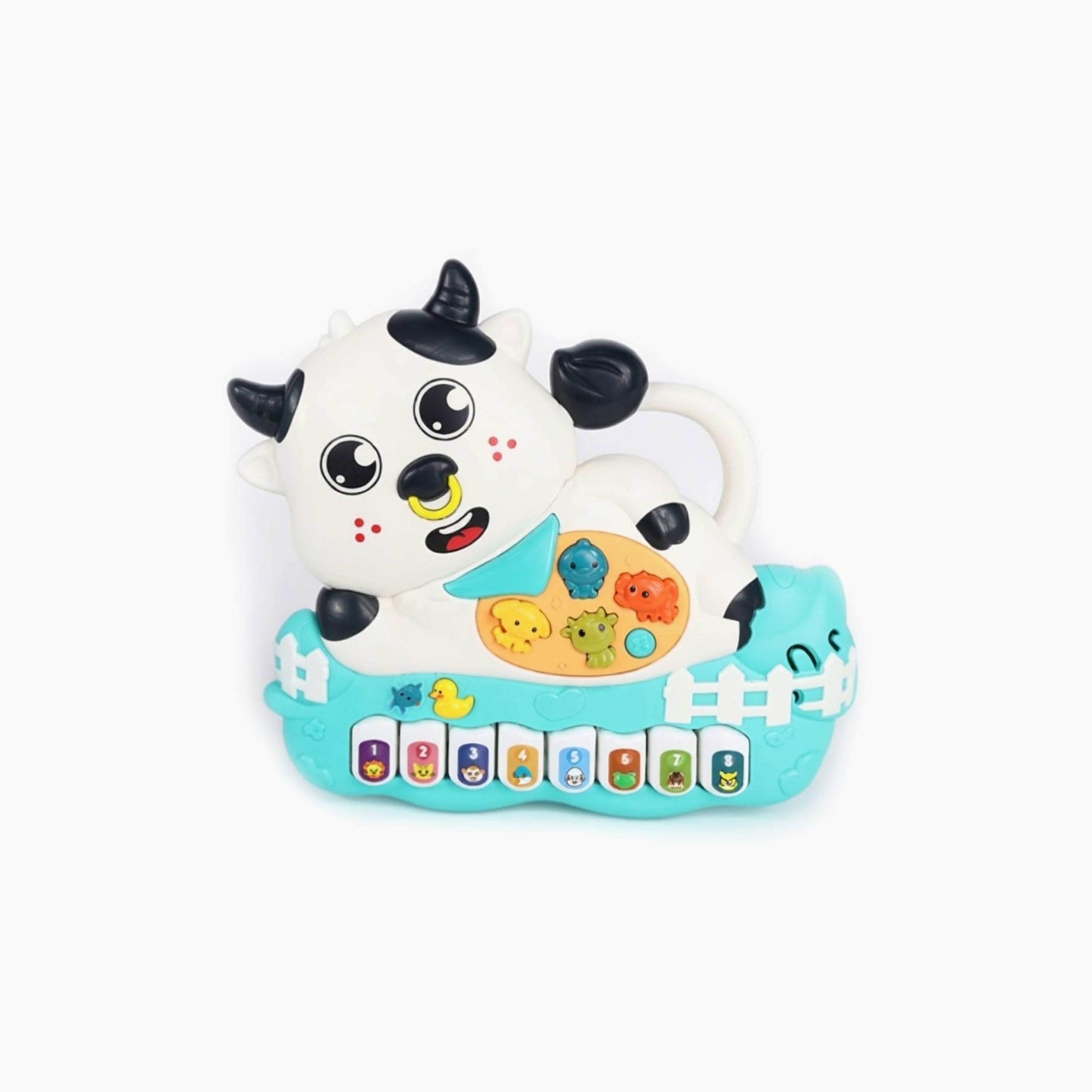 Little Angel Musical Cow Piano Toy with Light & Sound-toys-babyandtoddlertoys-lightsandmusicaltoys-image-1
