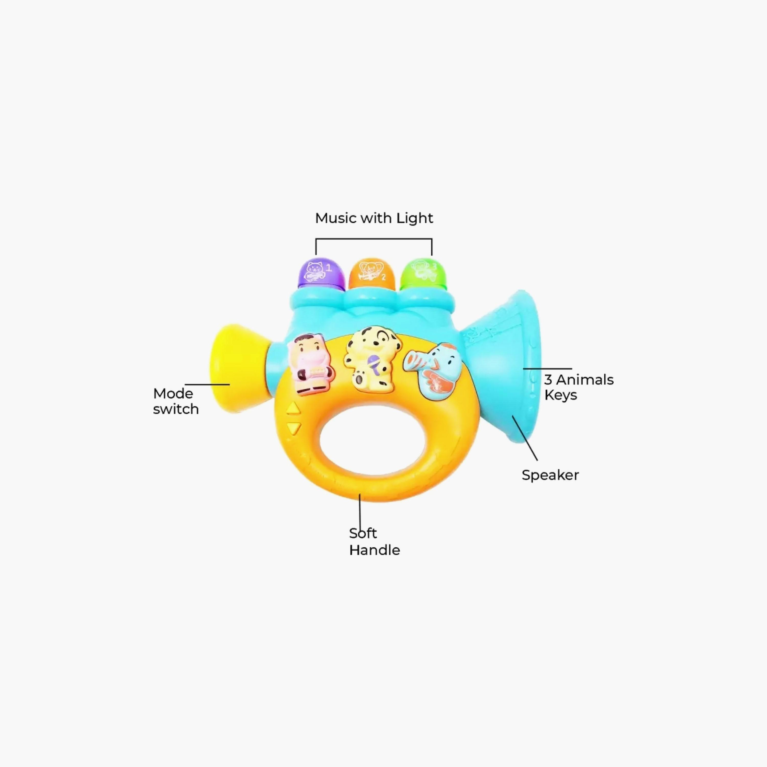 Little Angel Musical Horn Toy with Light & Sound-toys-babyandtoddlertoys-lightsandmusicaltoys-image-5