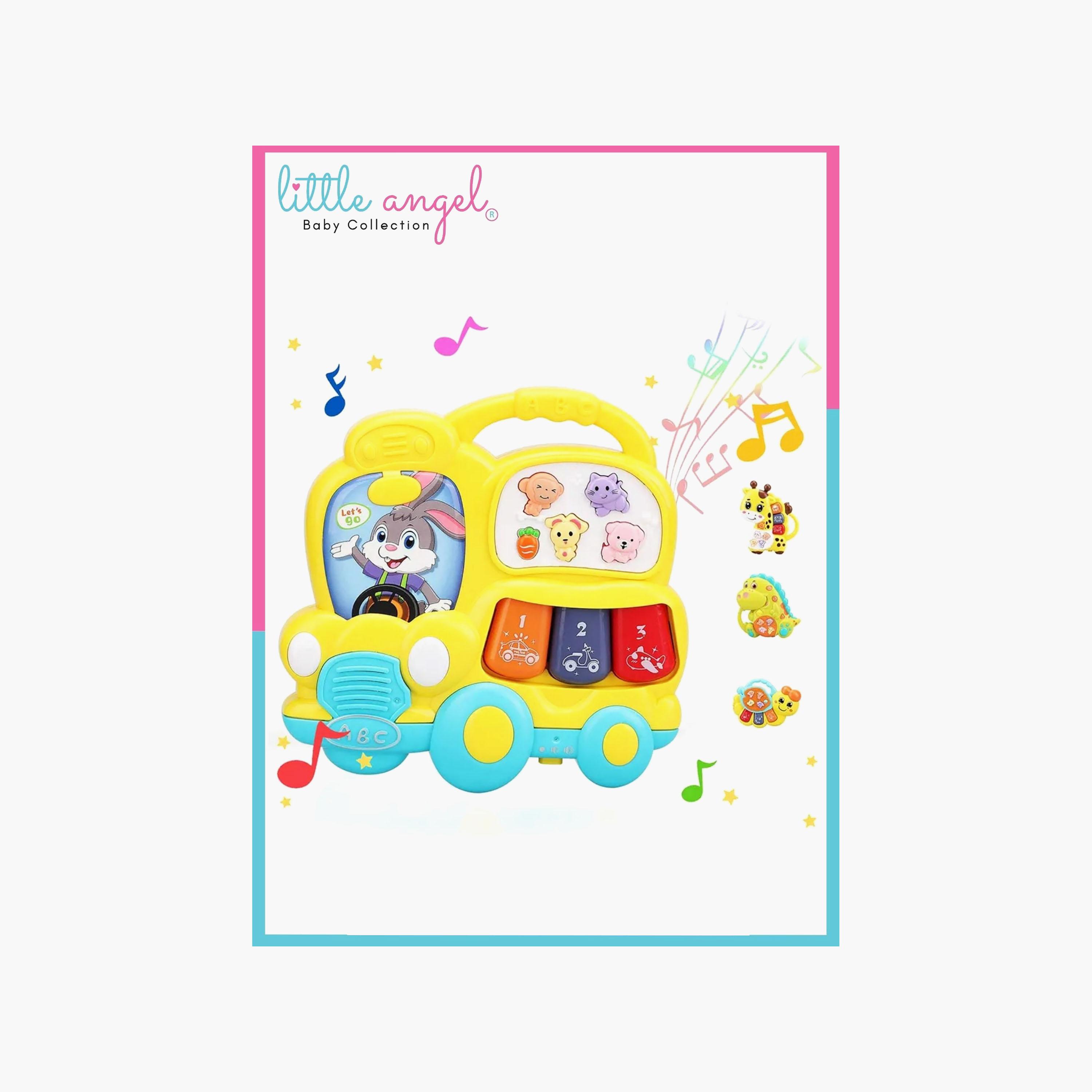 Little Angel Musical Learning Bunny Car Toy with Light & Sound-toys-babyandtoddlertoys-lightsandmusicaltoys-image-2