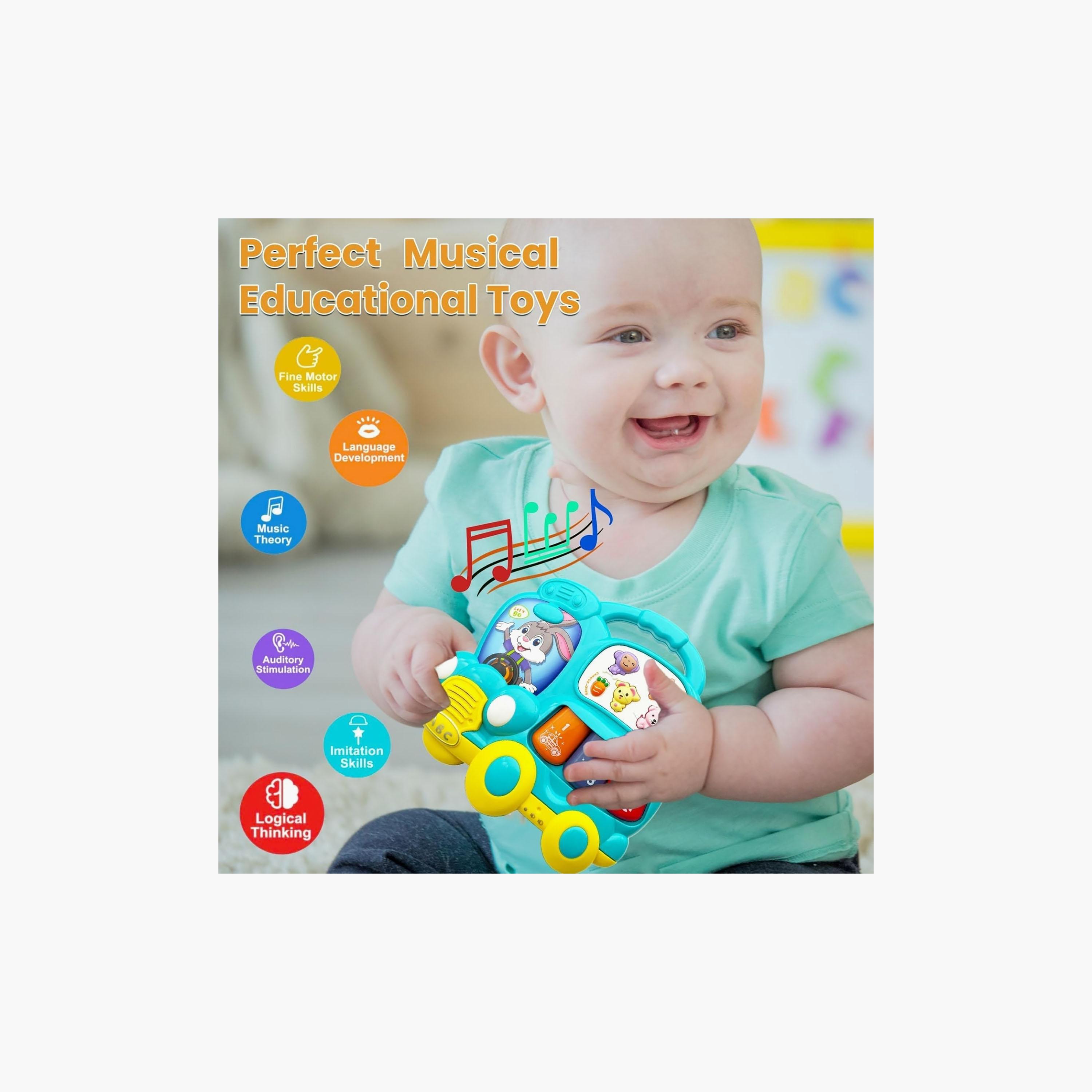 Little Angel Musical Learning Bunny Car Toy with Light & Sound-toys-babyandtoddlertoys-lightsandmusicaltoys-image-6