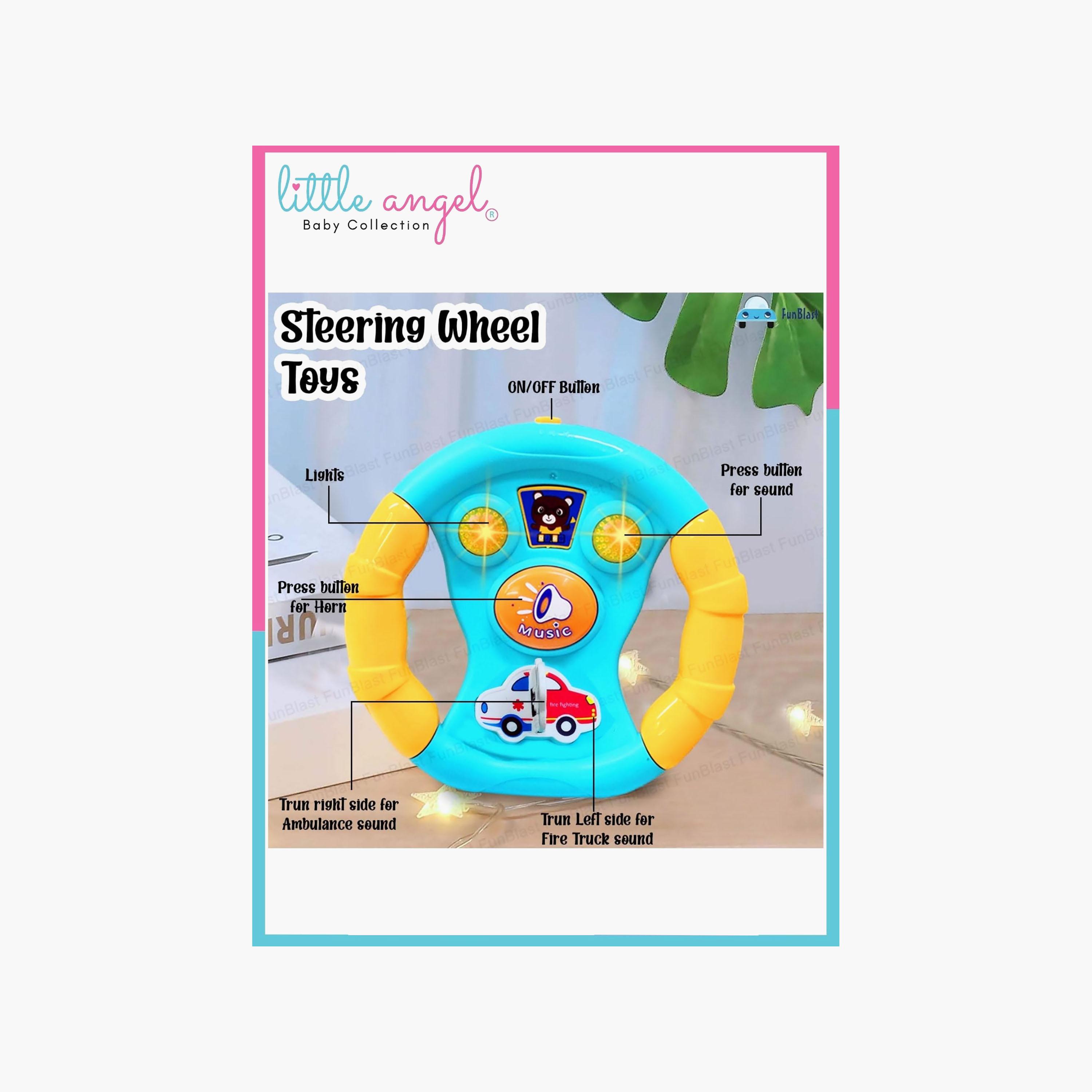 Little Angel Musical Steering Wheel Toy with Light & Sound-toys-babyandtoddlertoys-lightsandmusicaltoys-image-3