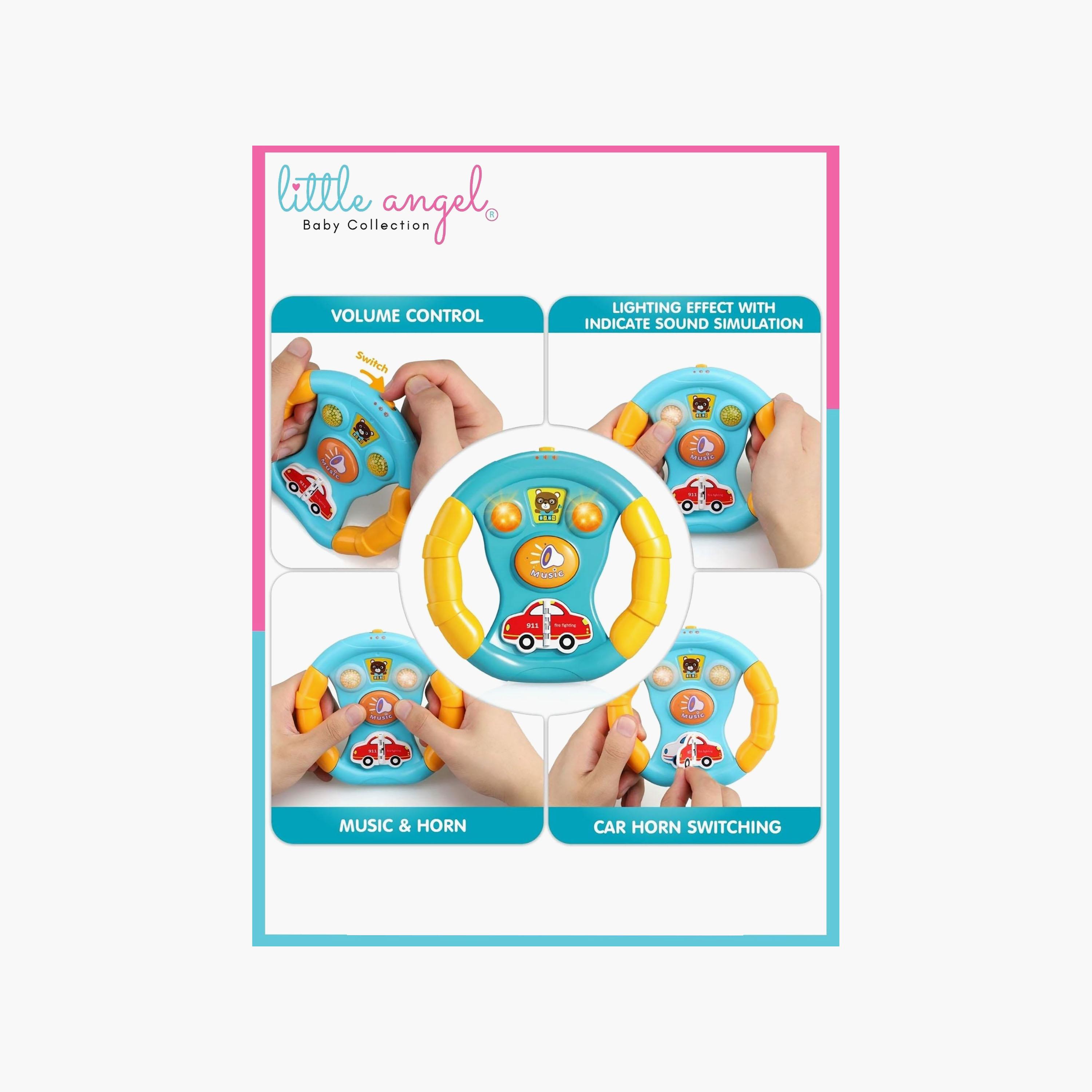 Little Angel Musical Steering Wheel Toy with Light & Sound-toys-babyandtoddlertoys-lightsandmusicaltoys-image-5