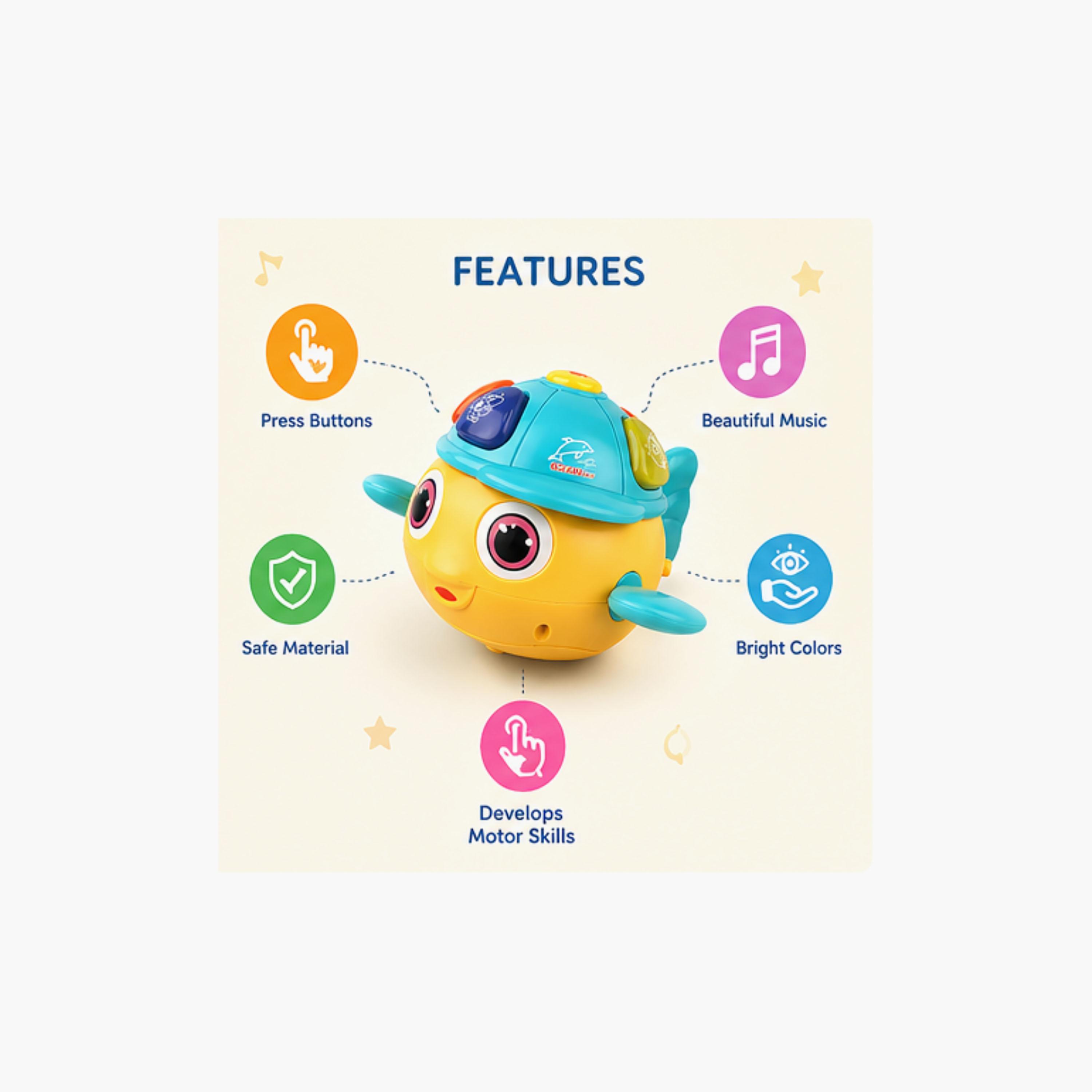 لعبة سمكة تعليمية تفاعلية من ليتل أنجل-toys-babyandtoddlertoys-learningtoys-image-4
