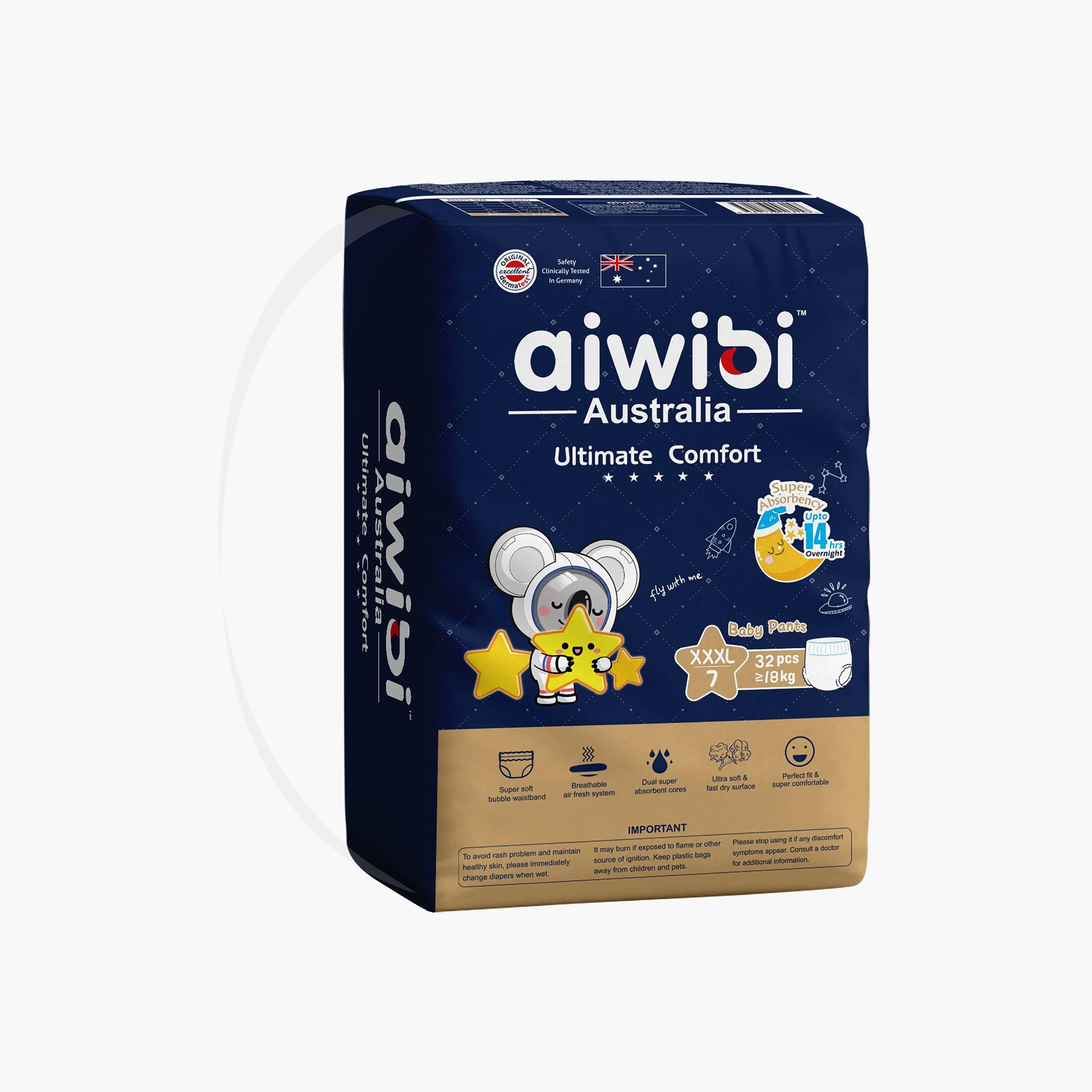 طقم حفاضات أطفال "أولتميت كومفورت" للراحة القصوى من آيويبي - مقاس 7 (32 حفاضة)-baby-diapering-diapers-image-1