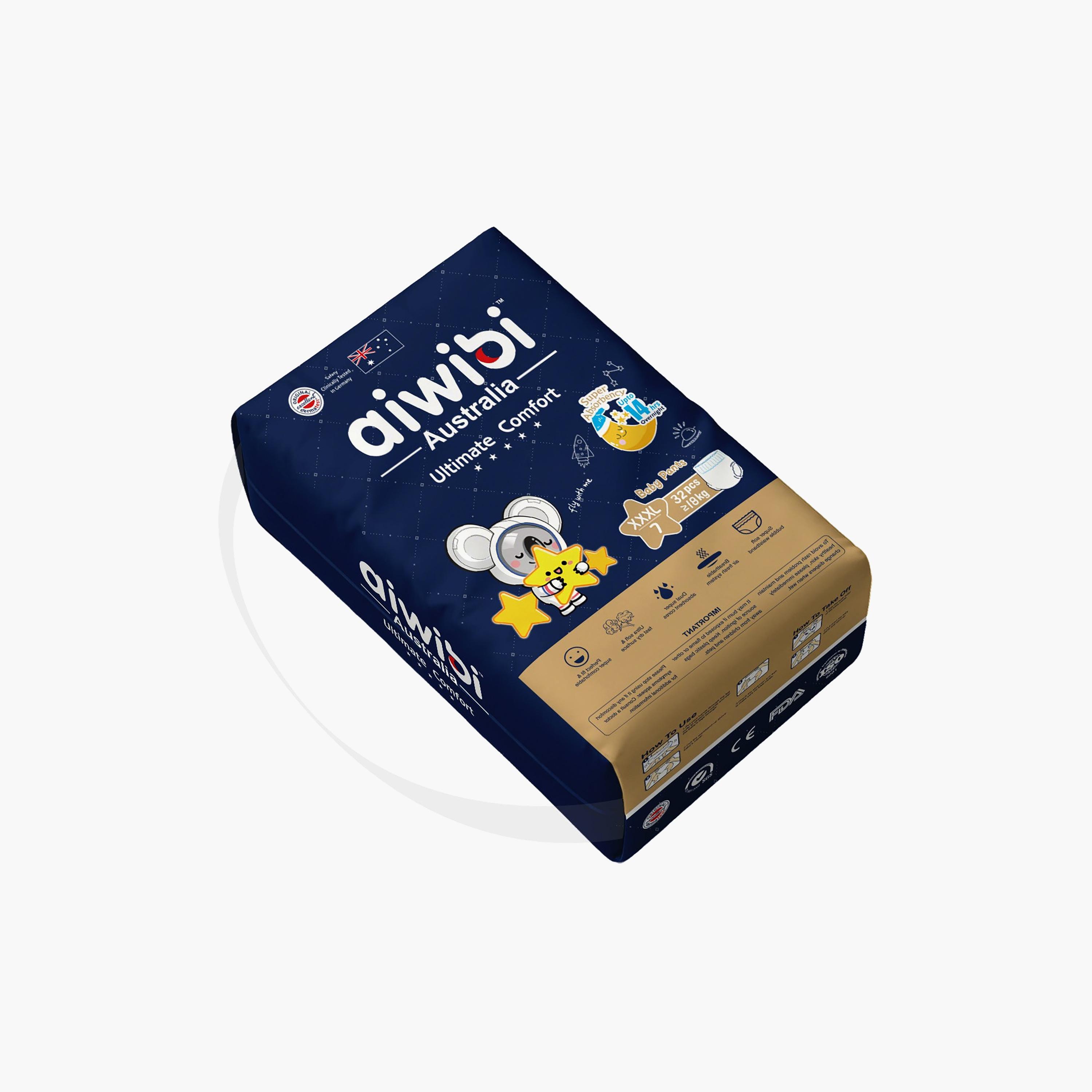 طقم حفاضات أطفال "أولتميت كومفورت" للراحة القصوى من آيويبي - مقاس 7 (32 حفاضة)-baby-diapering-diapers-image-2